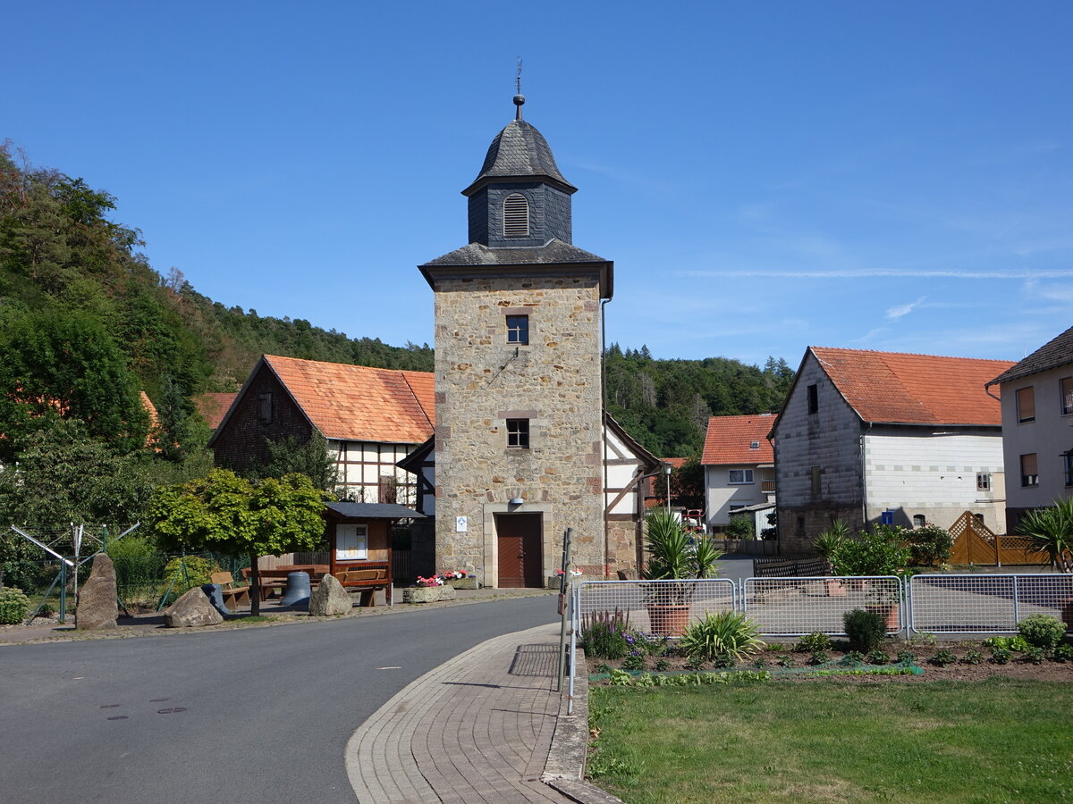 Nenterode, evangelische Kirche am Salzbach (07.08.2022)