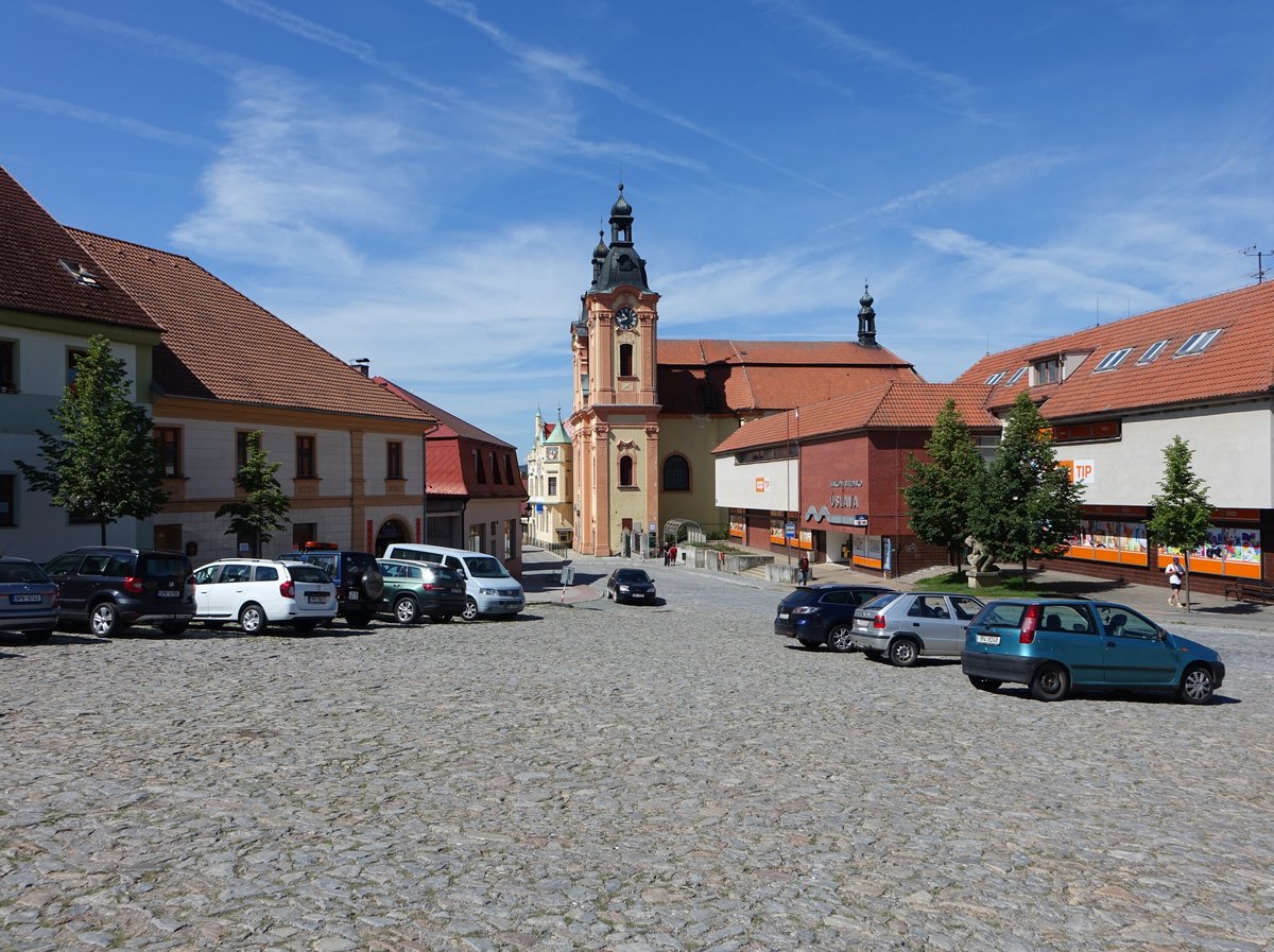 Nepomuk/ Pumuk, St. Johannes Nepomuk Kirche, barock erbaut ab 1736 durch Kilian Ignaz Dientzenhofer (02.06.2019)