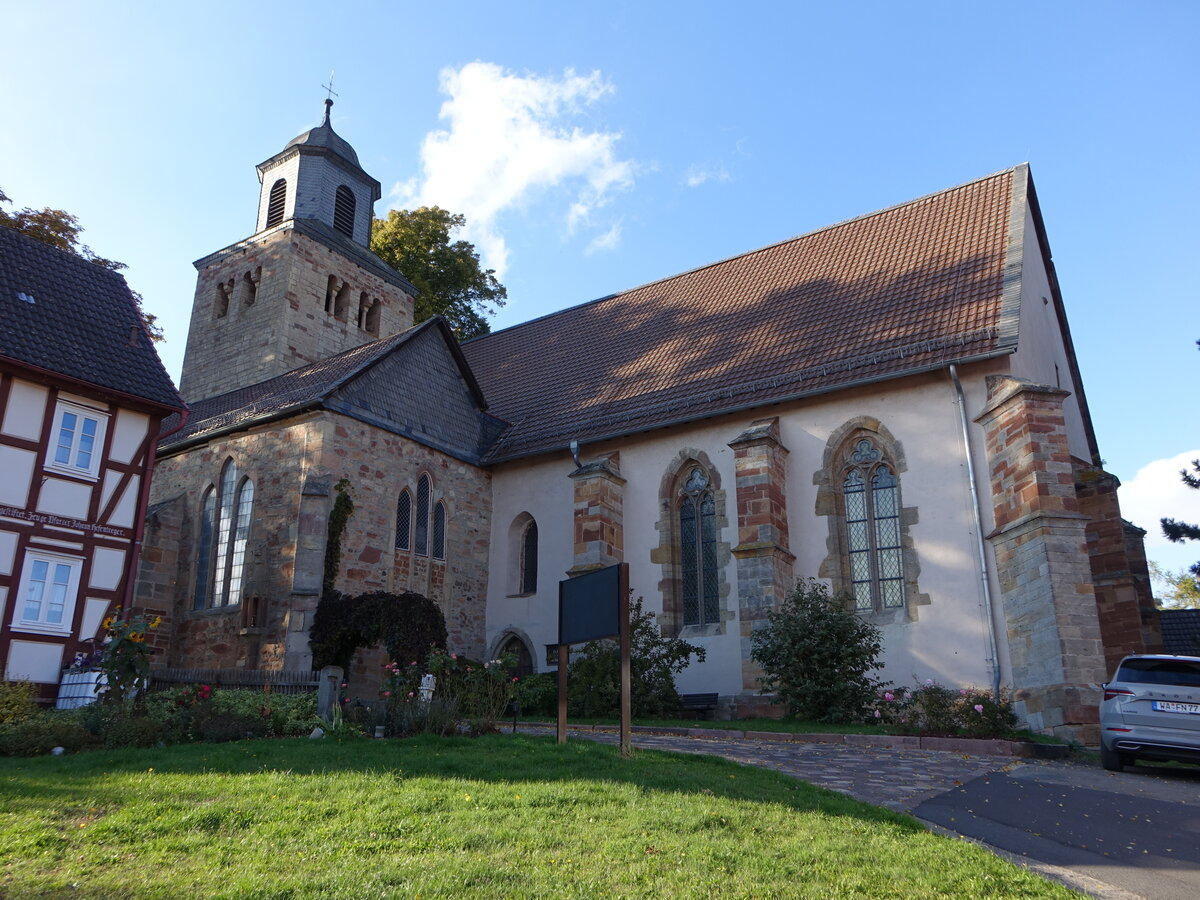 Netze, ehemalige Klosterkirche St. Maria und die Vier Gekrnten, erbaut bis 1280 (08.10.2022) 