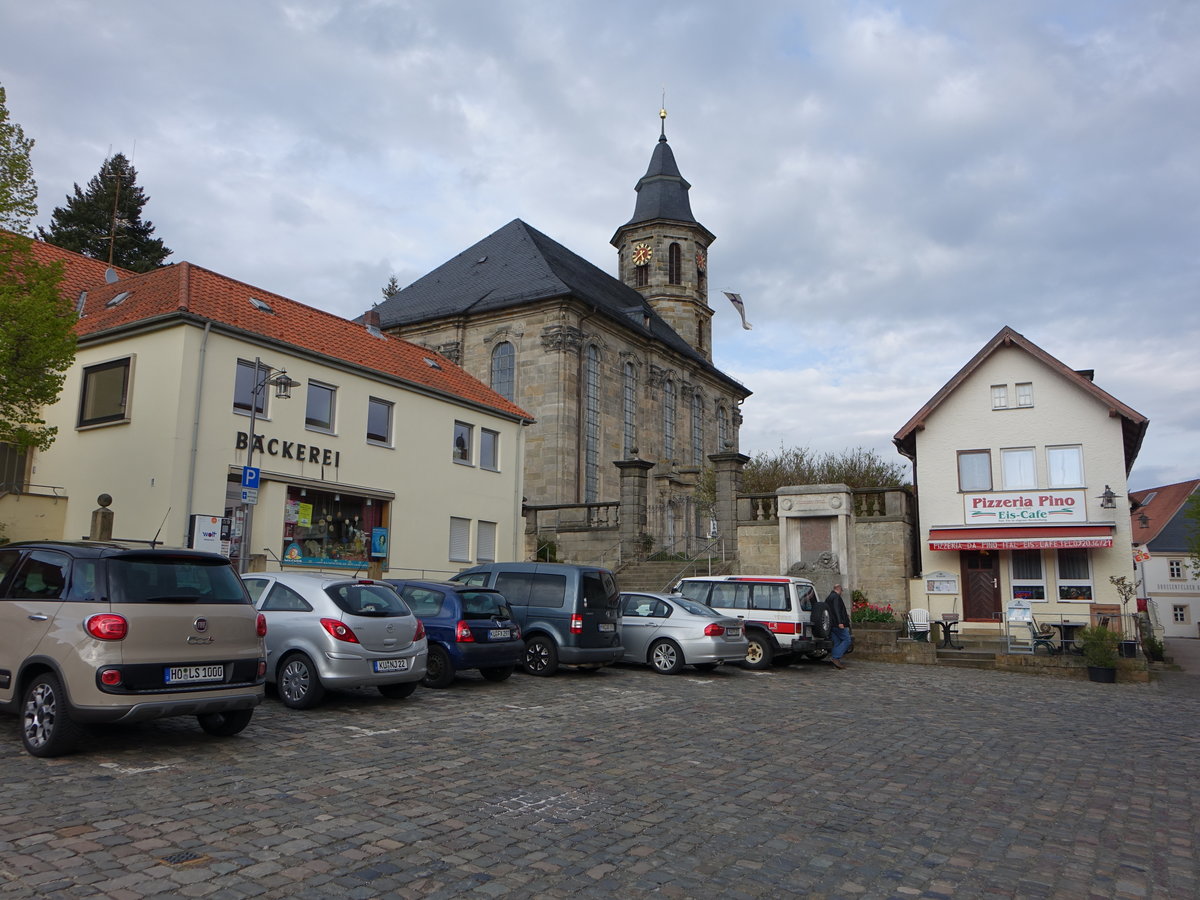 Neudrossenfeld, Dreifaltigkeitskirche, erbaut von 1753 bis 1760 durch den Architekten Johann Georg Hoffmann (16.04.2017)