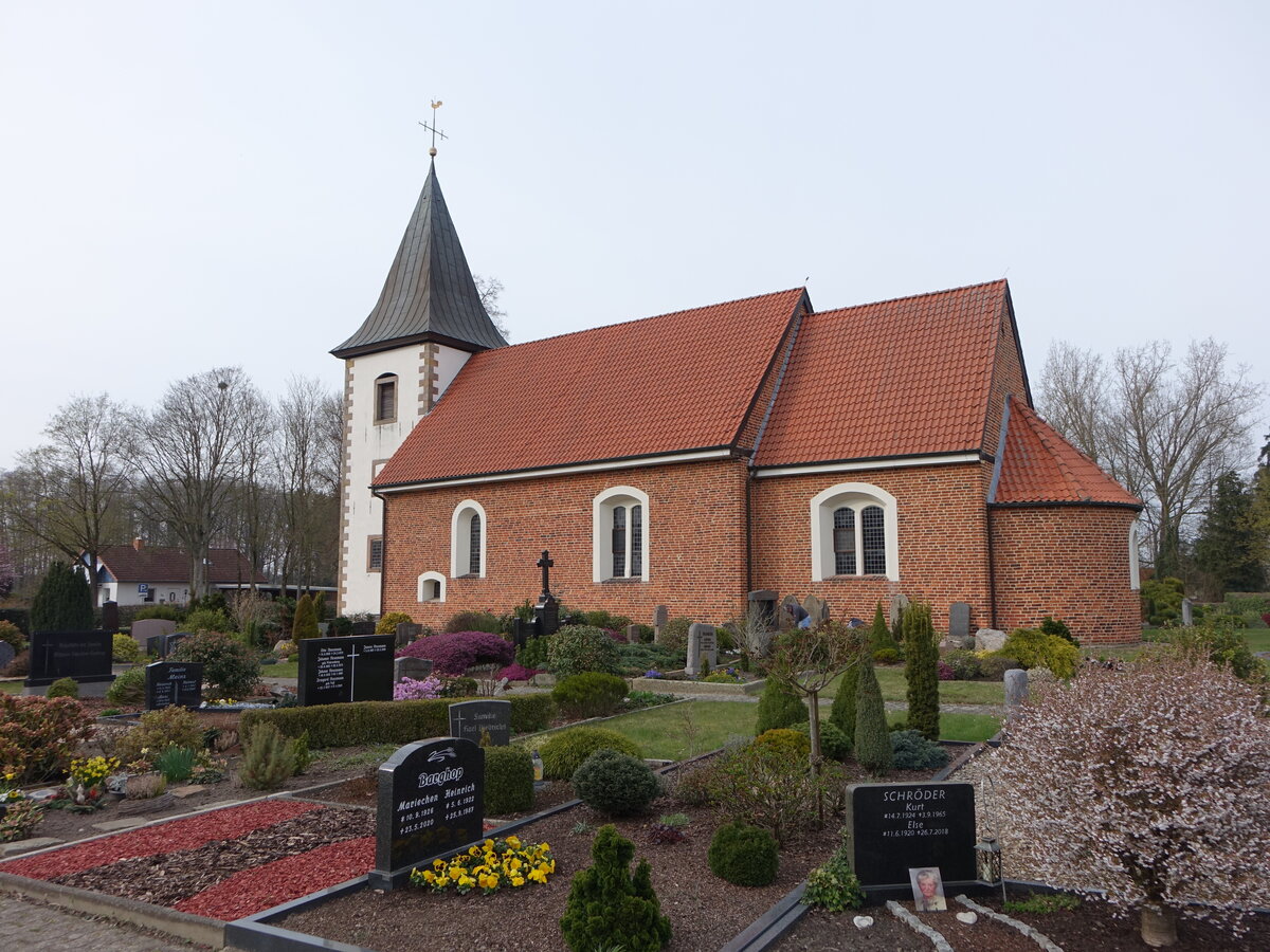 Neuenkirchen, romanische Katharinenkirche, erbaut im 13. Jahrhundert (23.03.2026)