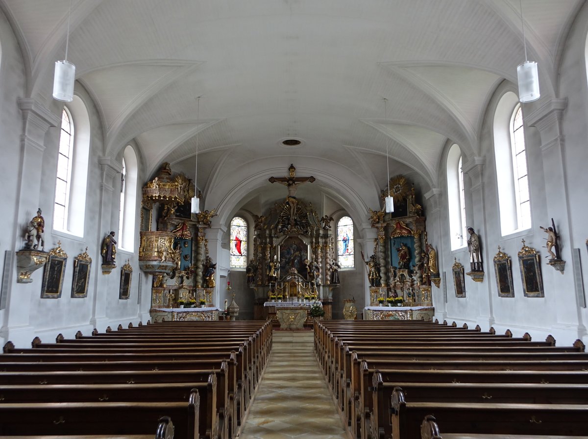Neukirchen, barocke Altre und Kanzel in der Pfarrkirche St. Martin (06.11.2017)
