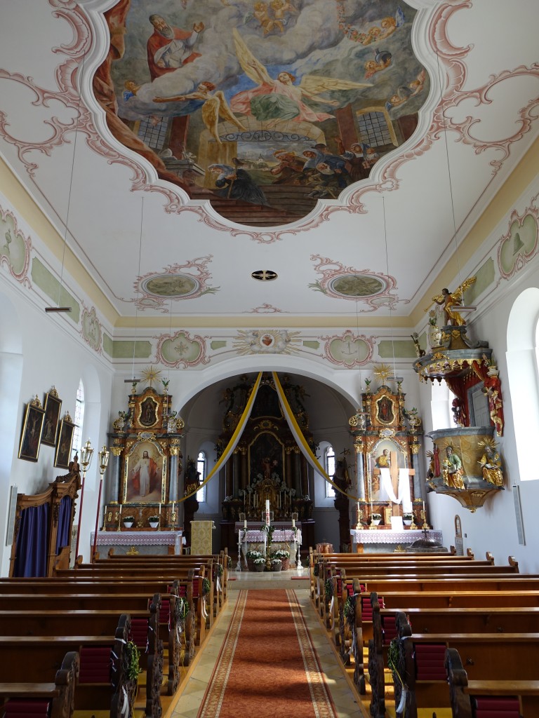 Neukirchen bei Schwandorf, Innenraum der Pfarrkirche St. Martin (06.04.2015)