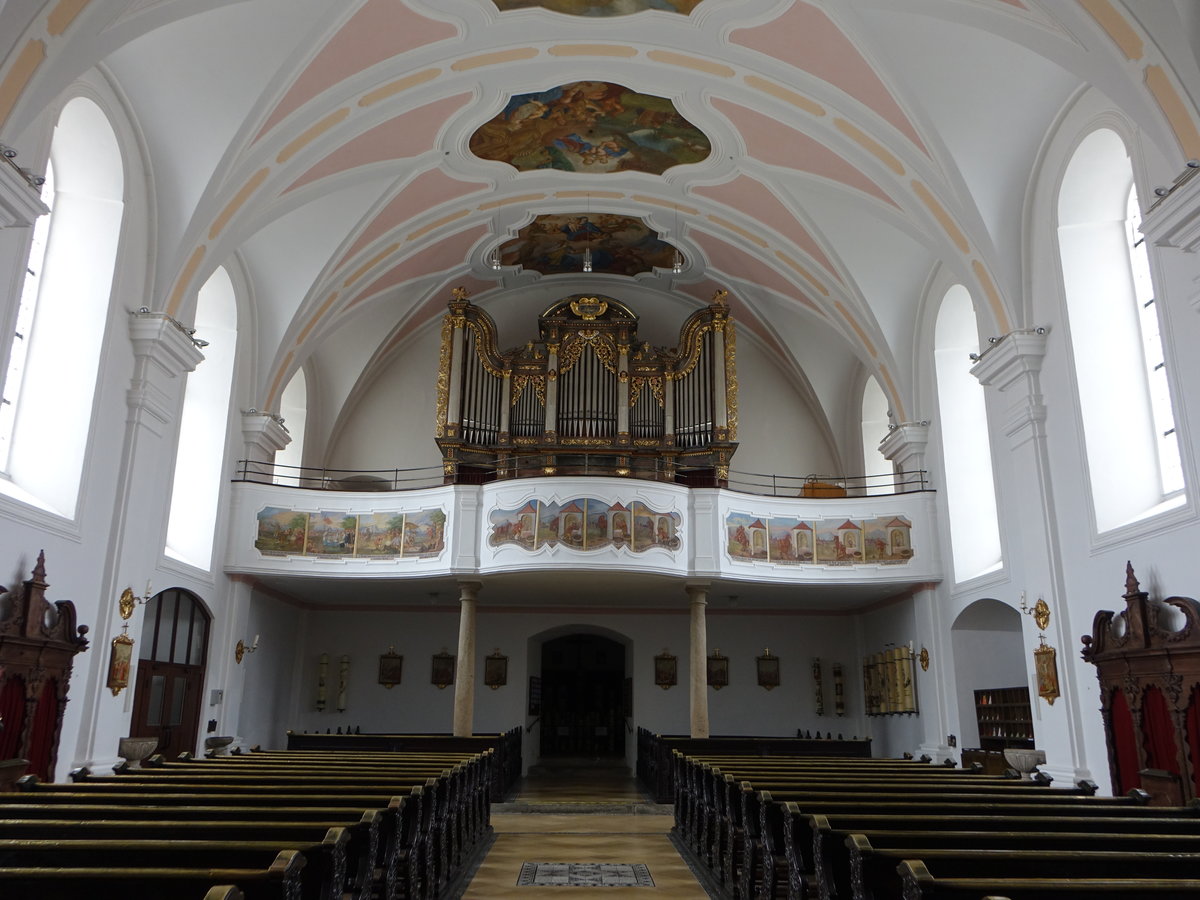 Neukirchen beim Heiligen Blut, Orgelempore in der Wallf. Kirche Maria Geburt (05.11.2017)