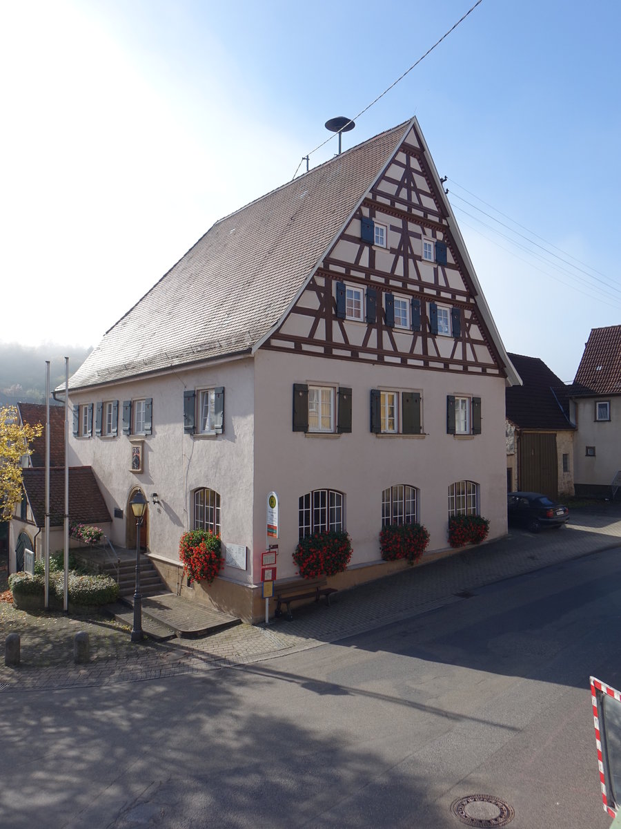 Neunkirchen, historisches Rathaus am Hans-Konrad-Geyer-Platz, erbaut im 16. Jahrhundert (15.10.2017)