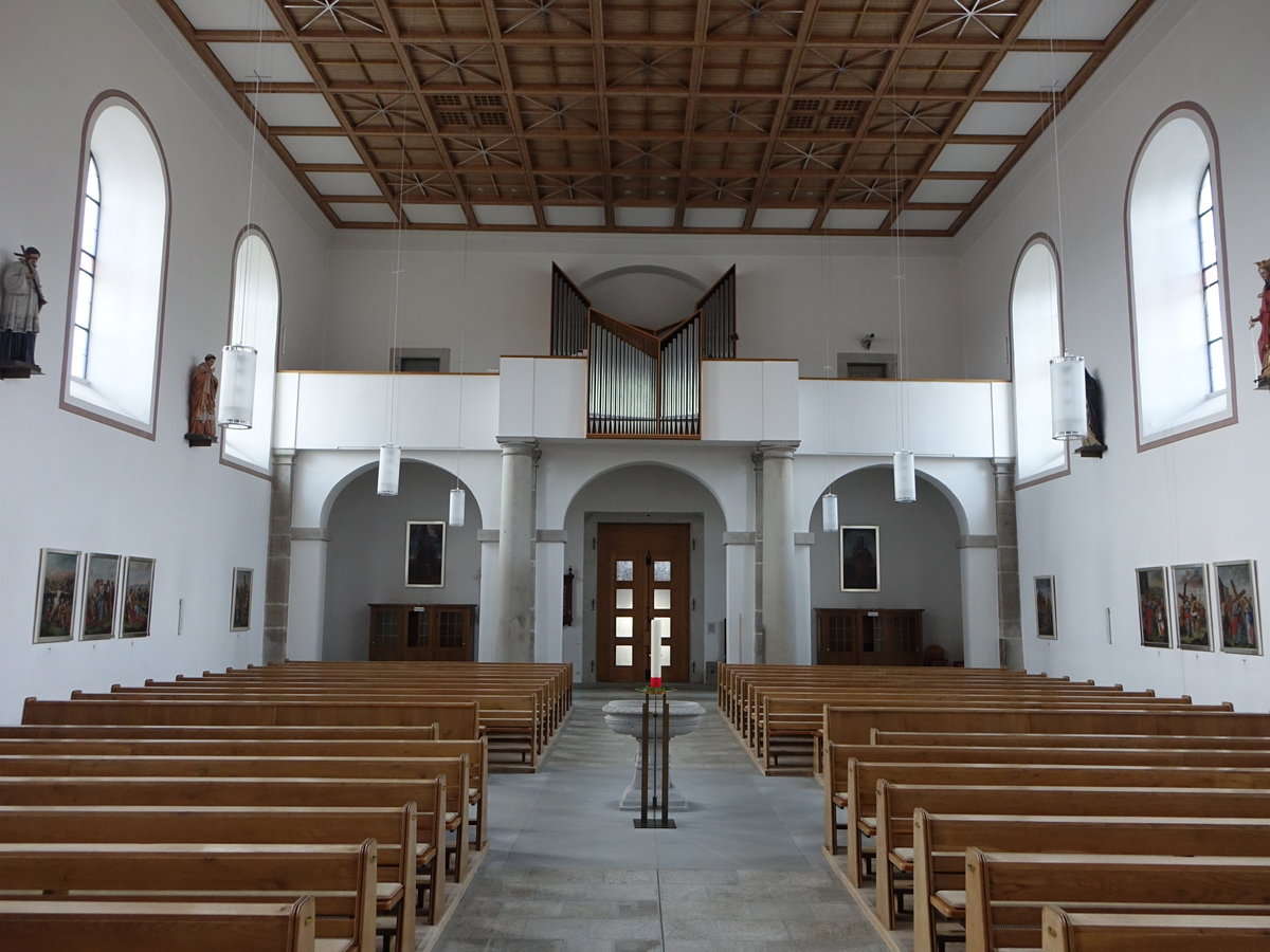 Neureichenau, Orgelempore in der kath. Pfarrkirche St. Leonhard (21.10.2018)
