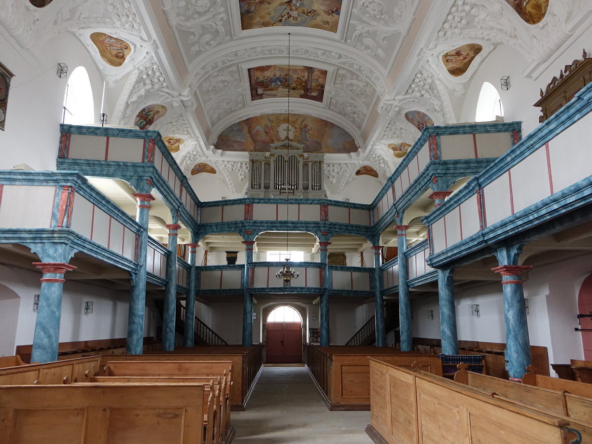 Neustadt am Kulm, barocker Innenraum der Ev. Stadtkirche (17.04.2017)