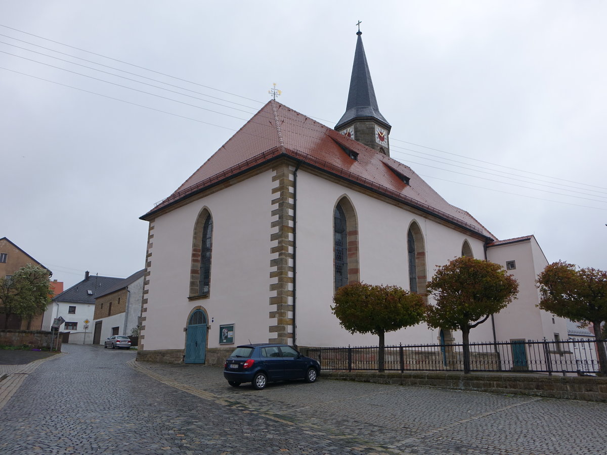 Neustadt am Kulm, sptgotische Ev. Stadtkirche, erbaut ab 1414, Langhaus erbaut 1708 (17.04.2017)