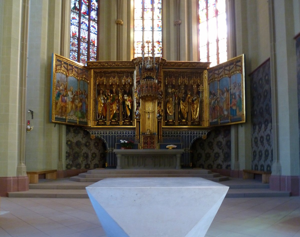 Neustadt, der Hauptaltar im Münster St.Jakobus, Nov.2015