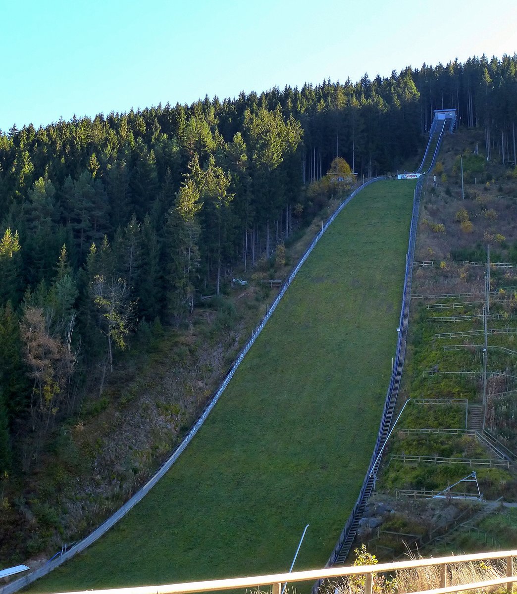 Neustadt im Schwarzwald, die Hochfirstschanze, größte Naturschanze in Deutschland, 1950 eröffnet, 2001 und 2003 umgebaut, Schanzenrekord bei 148m, Nov.2015
