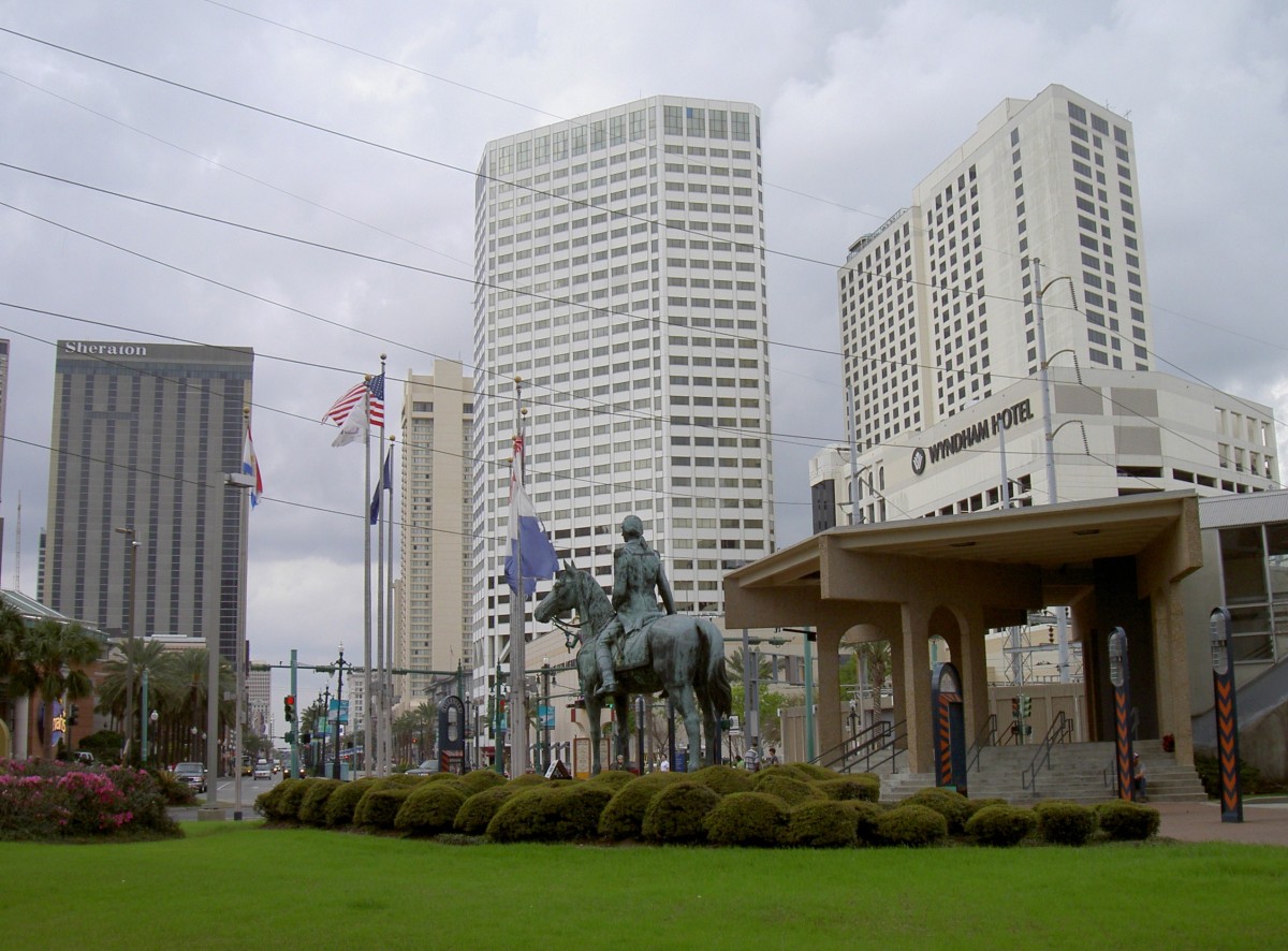 New Orleans, Canal Place mit Sheraton und Wyndham Hotels (13.03.2007)