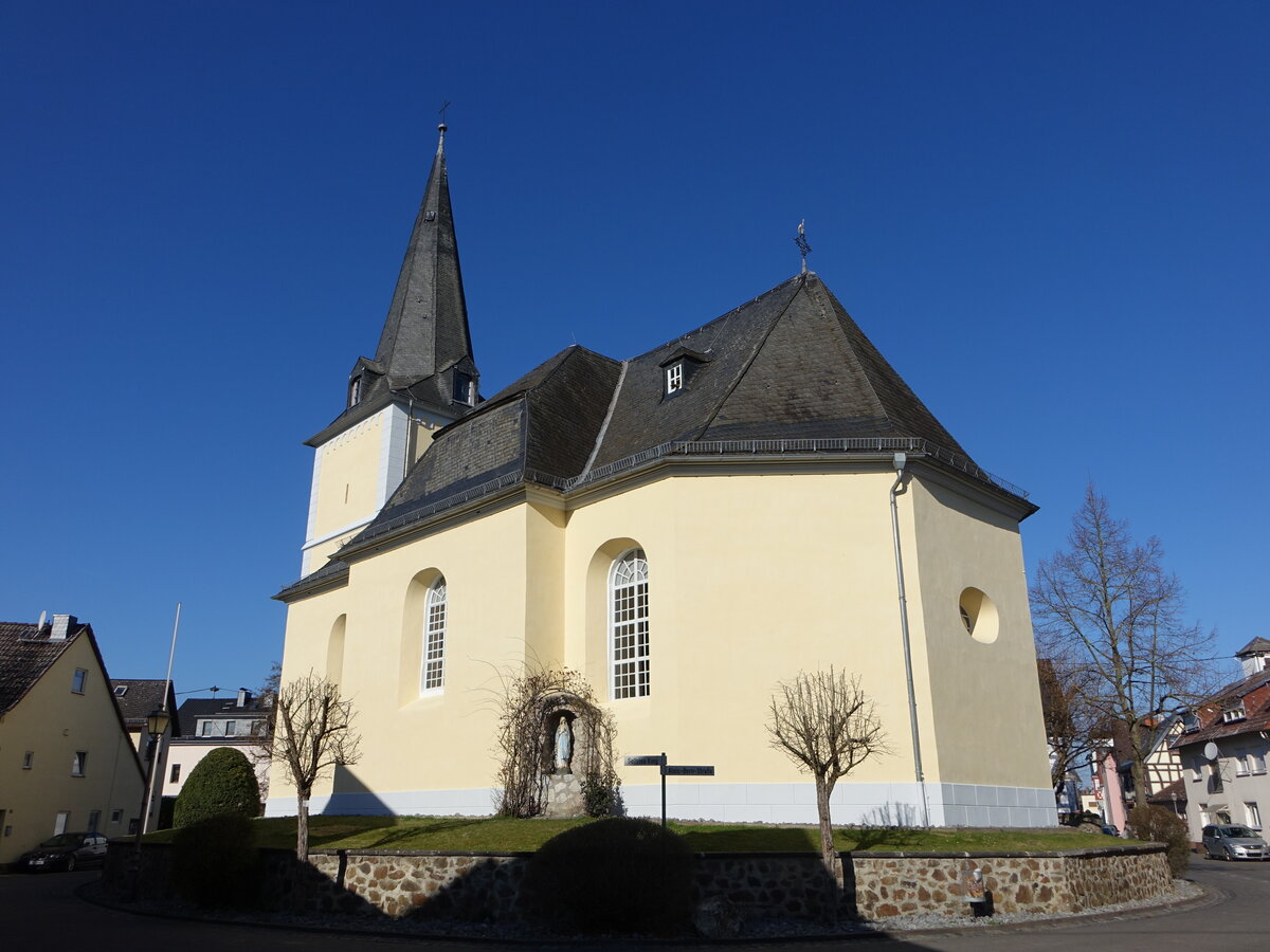 Niederselters, alte Pfarrkirche St. Christopherus, erbaut 1717 (19.03.2022)