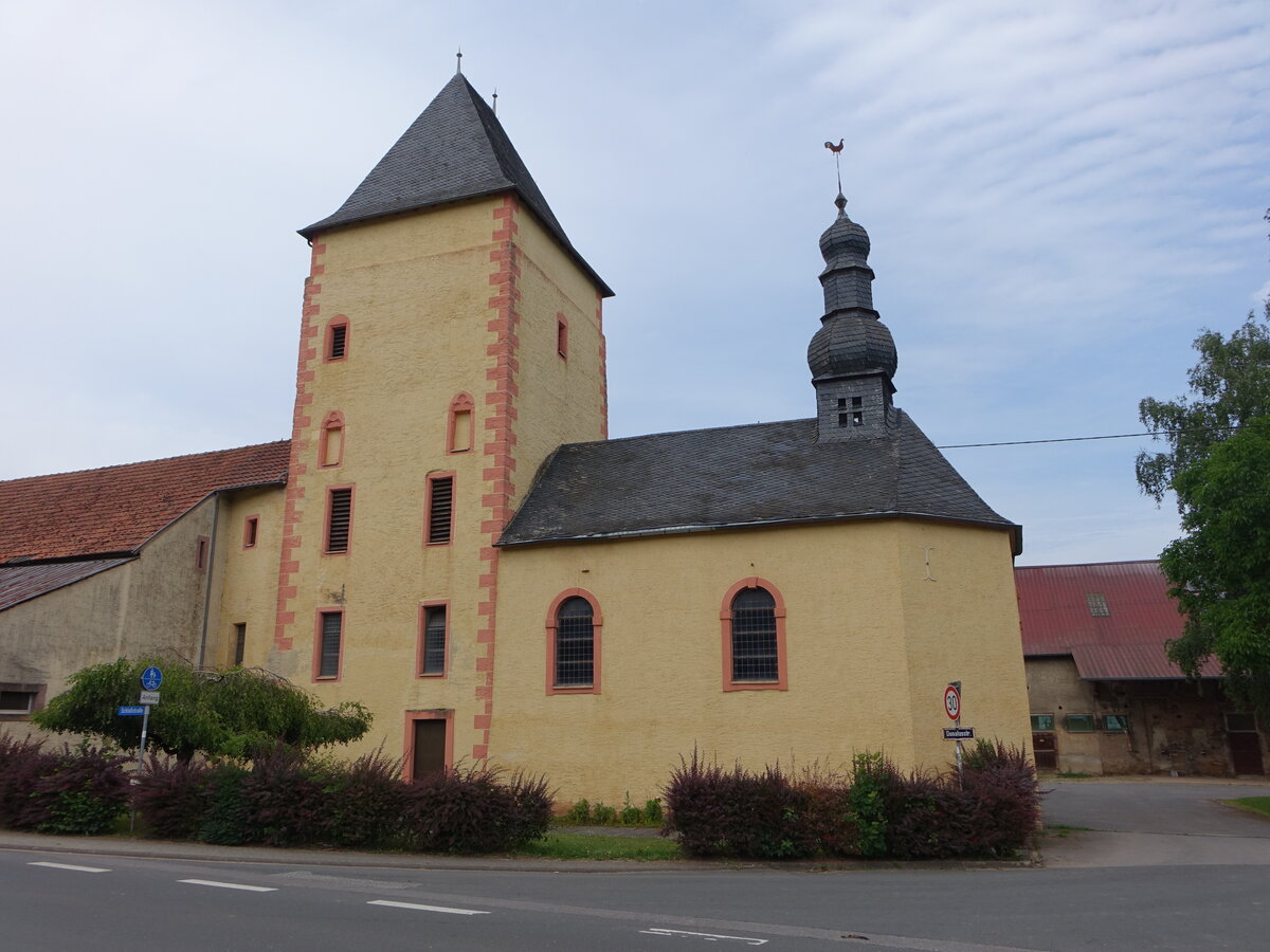 Niedersgegen, kath. Filialkirche St. Dionysius, Saalbau mit Dachreiter von 1734 (22.06.2022)