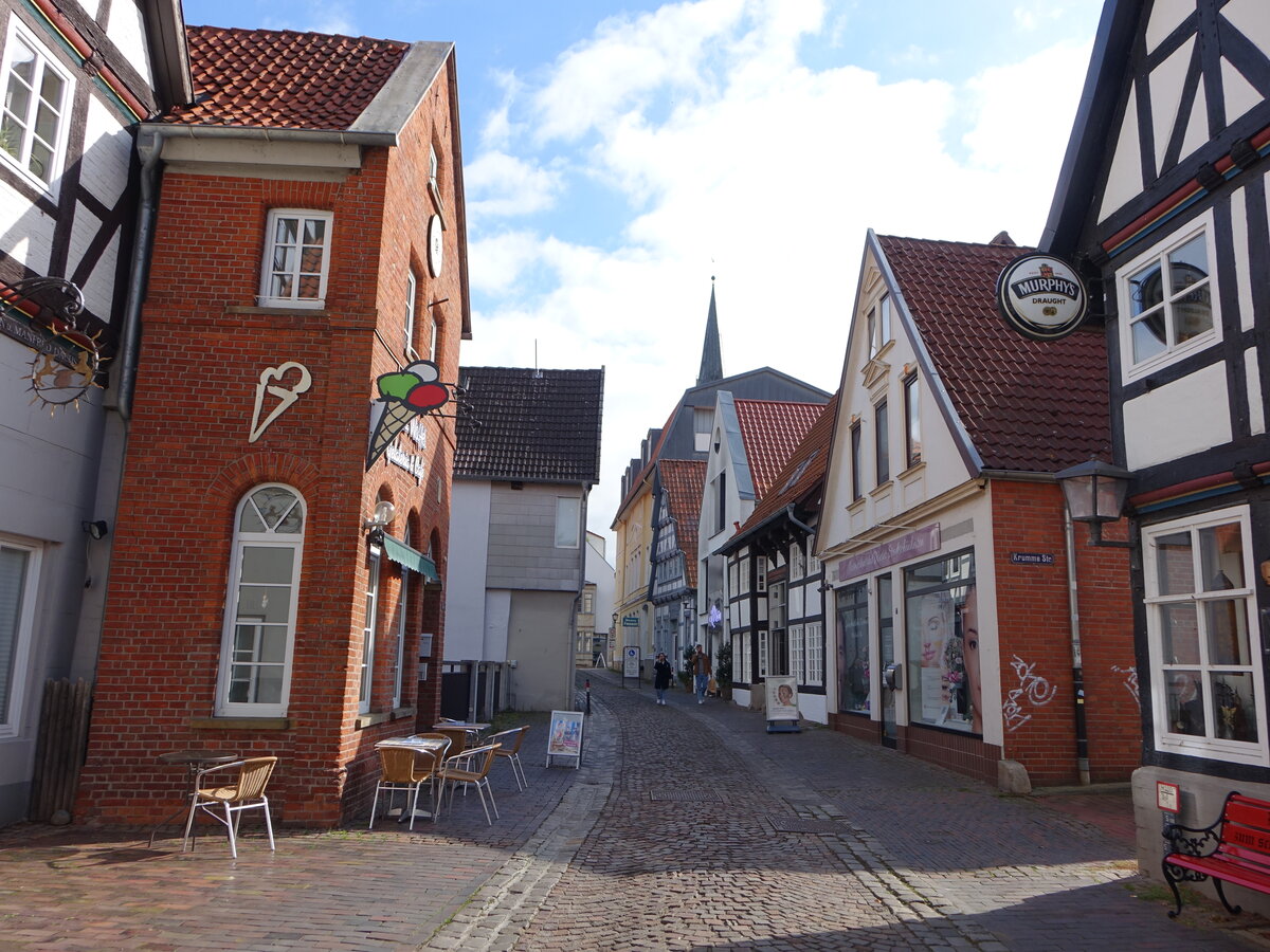 Nienburg / Weser, Huser in der Weserstrae (07.10.2021)