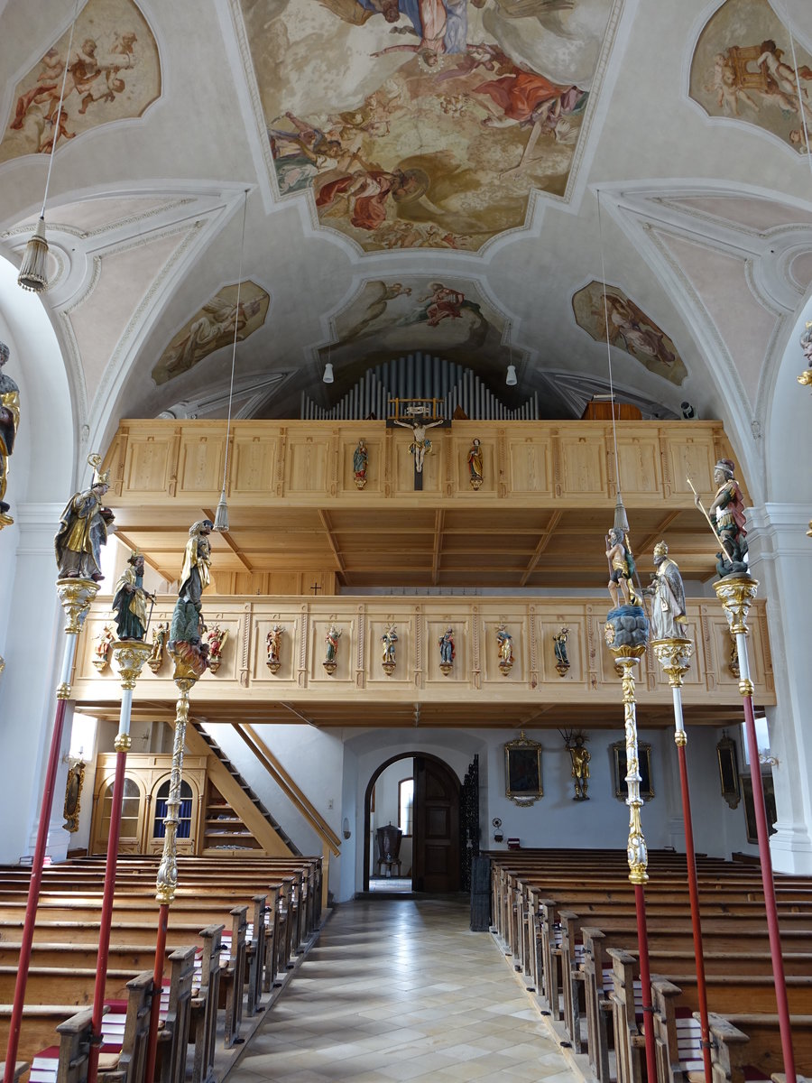 Niklasreuth, Orgelempore in der St. Nikolaus Kirche (03.07.2016)