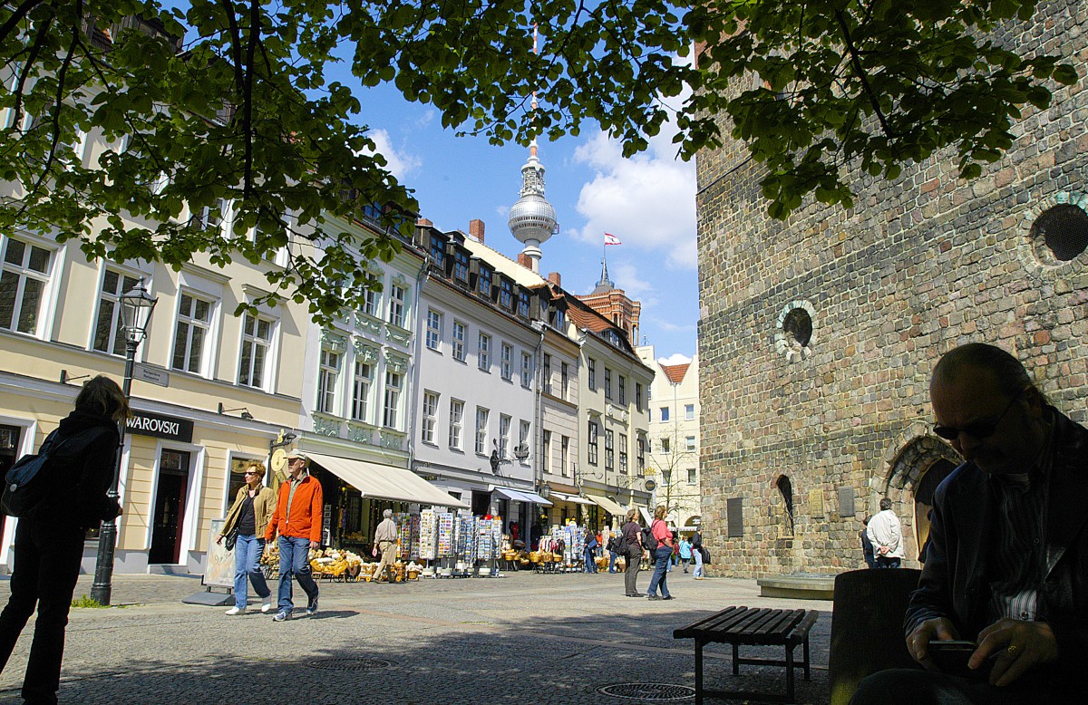 Nikolaiviertel in Berlin - Aufnahme: 3. Mai 2008.