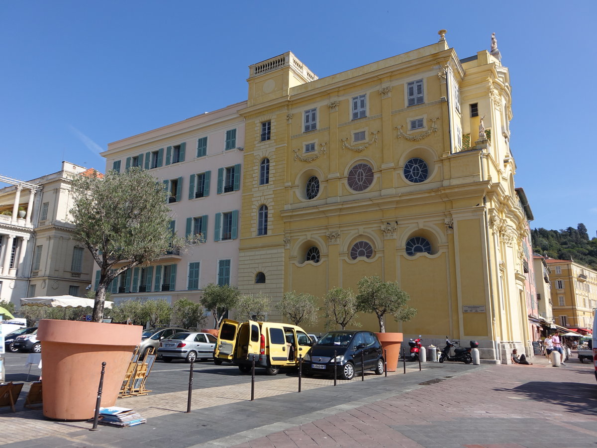 Nizza, Chapelle de la Misericorde, erbaut von Architekt Bernardo Antonio Vittone am Cours Saleya (27.09.2017)