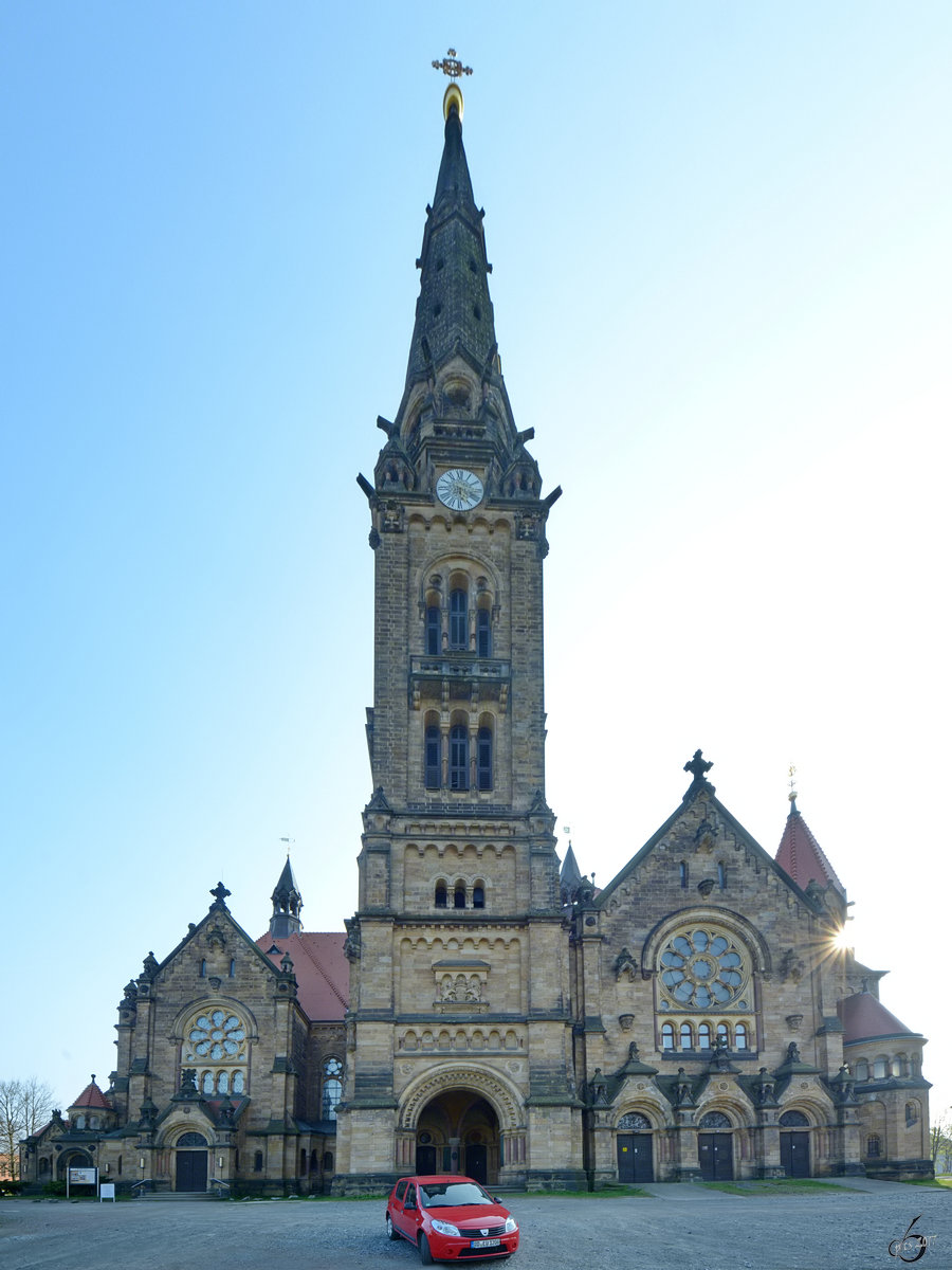 Nordansicht der Garnisonkirche St. Martin in Dresden. (April 2017)