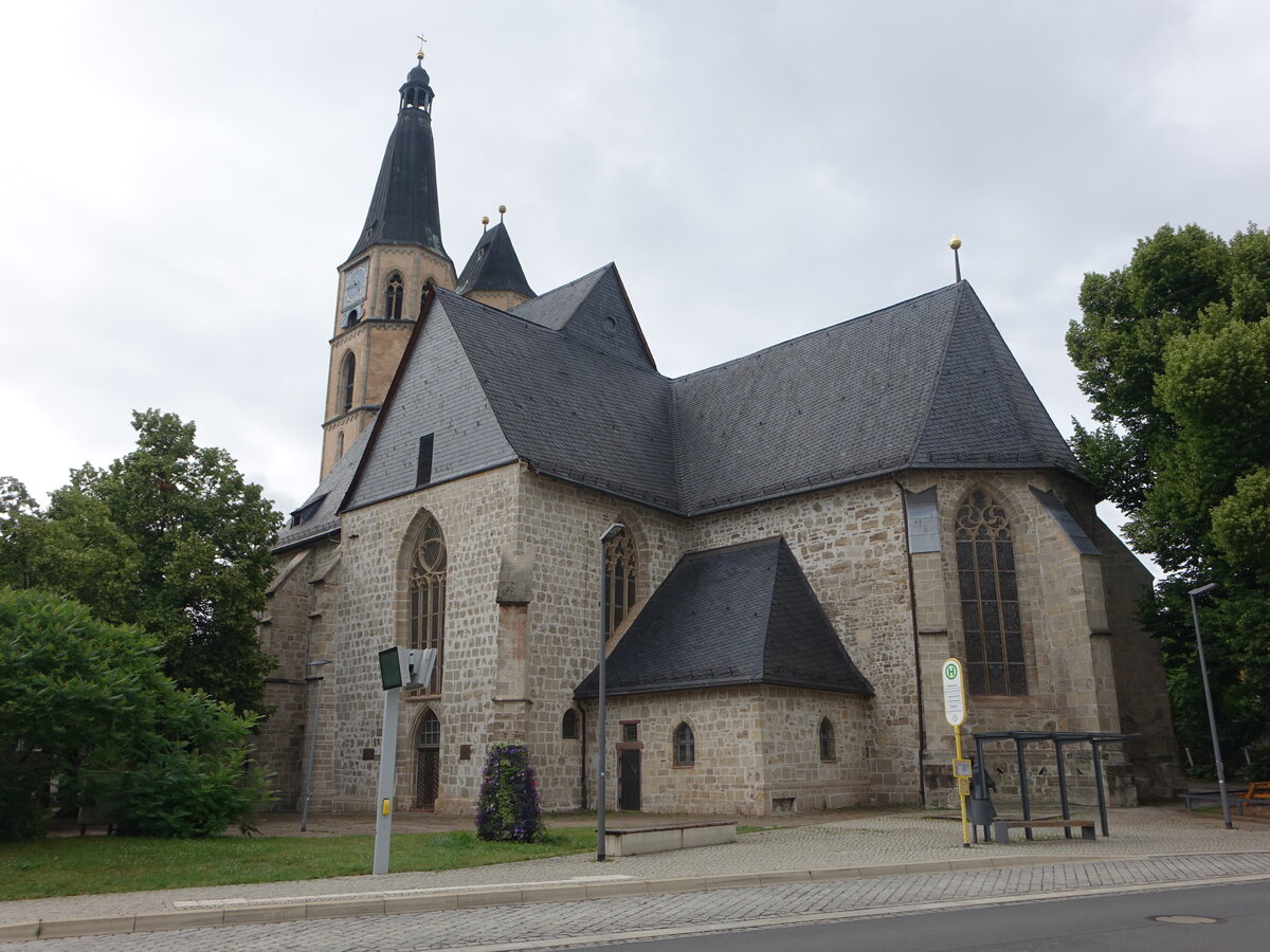 Nordhausen, evangelische St. Blasii Kirche, erbaut ab 1234 (30.06.2023)