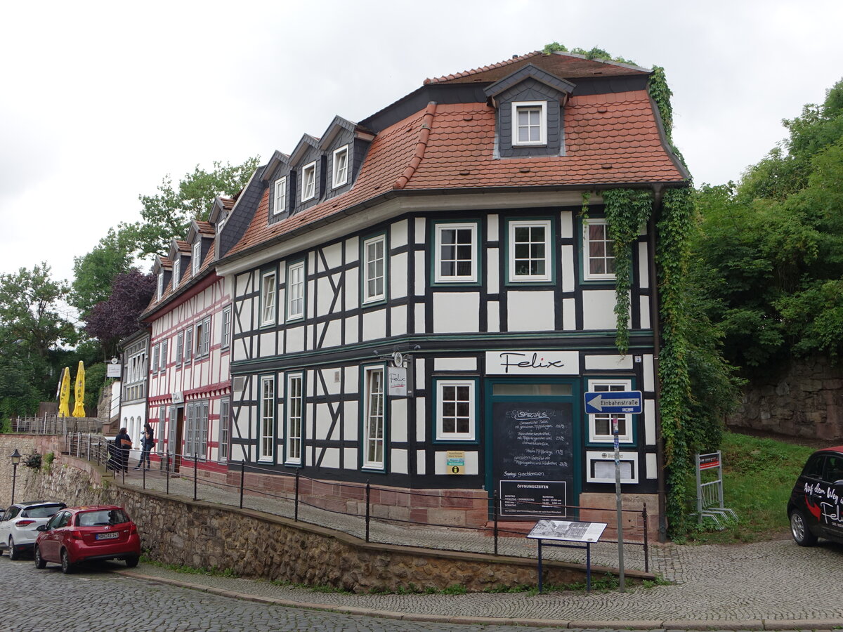 Nordhausen, Fachwerkhuser in der Barferstrae (30.06.2023)