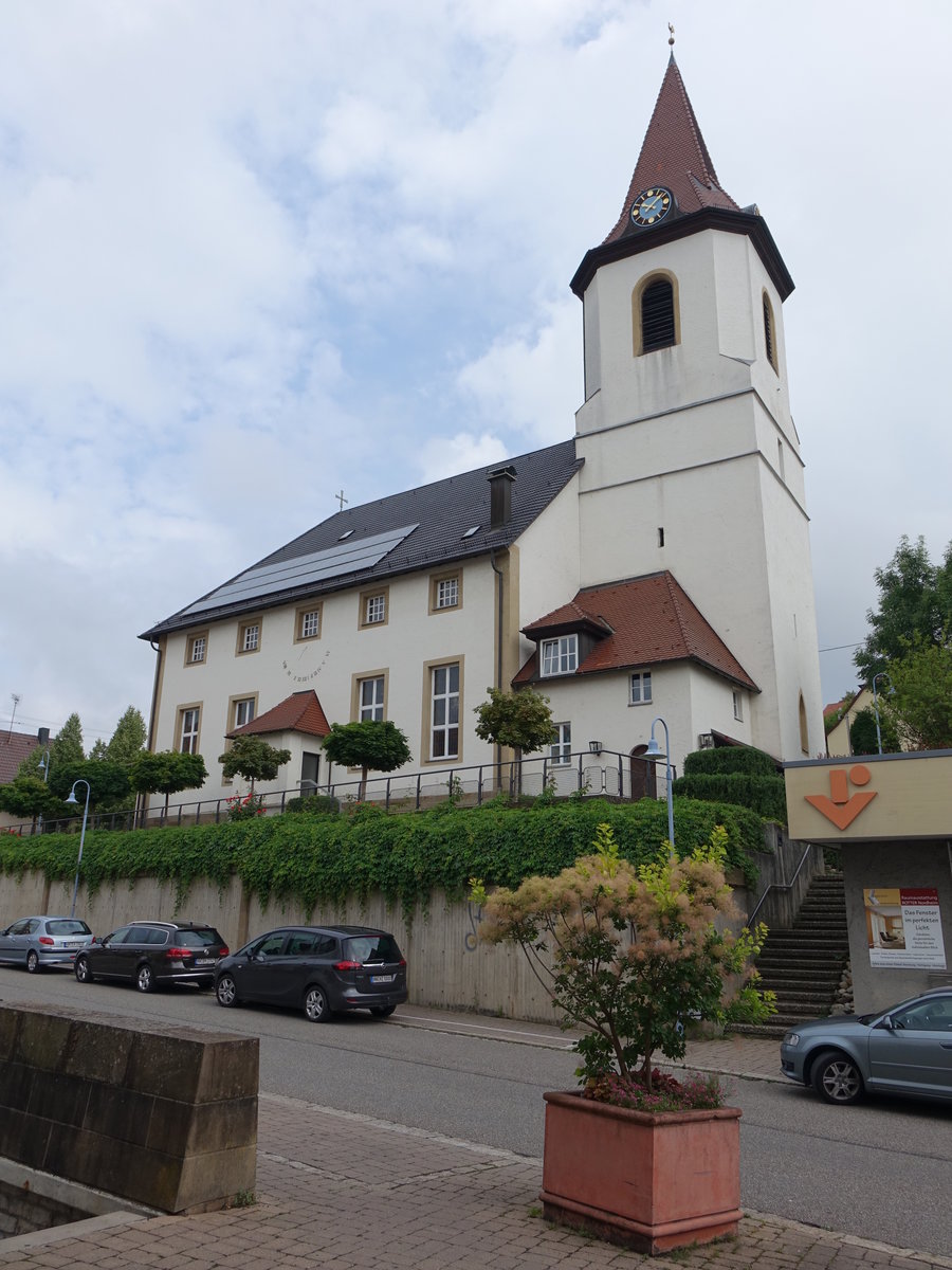 Nordheim, Ev. St. Bartholomus Kirche,  erbaut 1810. Renoviert 1989 bis 1991 (24.07.2016)