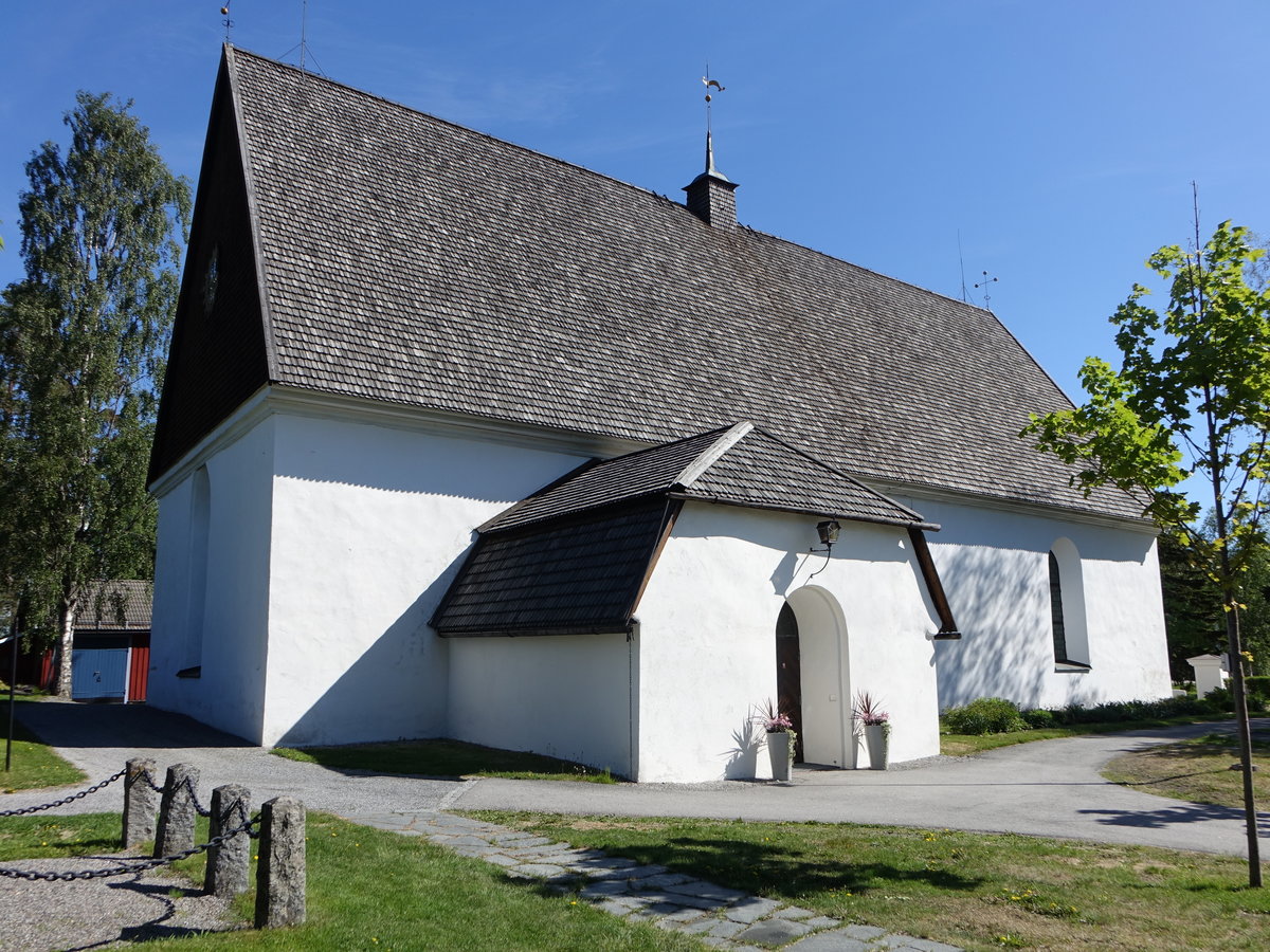 Nordmaling, Ev. Kirche, erbaut bis 1480 whrend der Zeit von Erzbischof Jakob Ulvsson (02.06.2018)