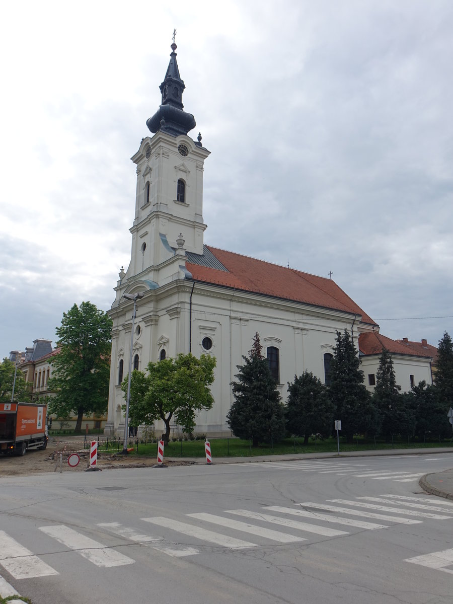 Nova Gradiska, kath. St. Theresia Kirche, erbaut von 1756 bis 1763 (02.05.2017)