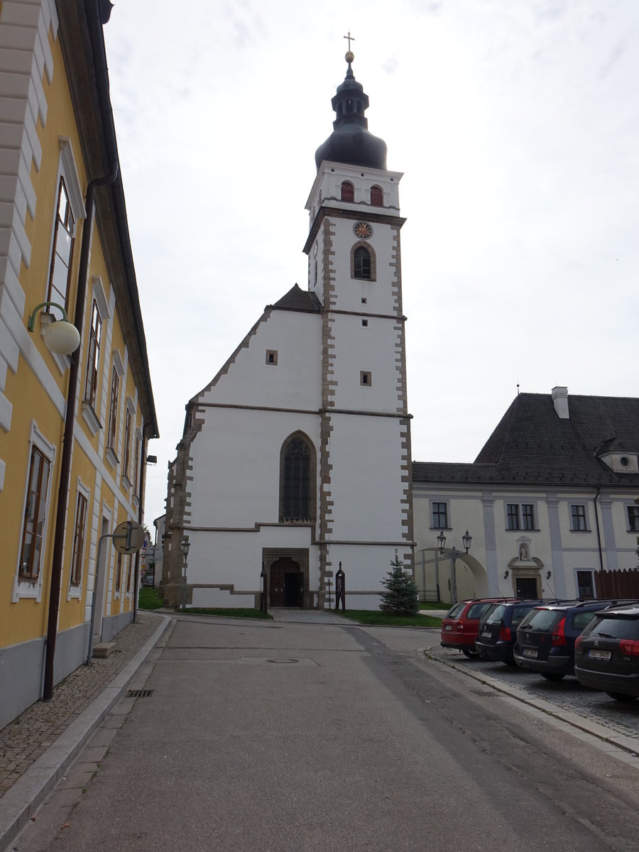 Nove Hrady, Pfarrkirche St. Peter und Paul, erbaut ab 1284 (27.05.2019)
