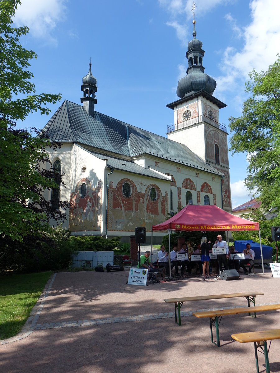 Nove Mesto na Morave/ Neustadtl in Mhren, St. Kunigunde Kirche, erbaut im 14. Jahrhundert (01.06.2019)