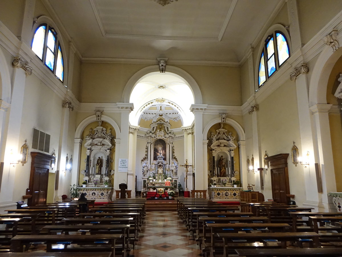 Noventa Padovana, barocker Innenraum der Pfarrkirche San Pietro (28.10.2017)