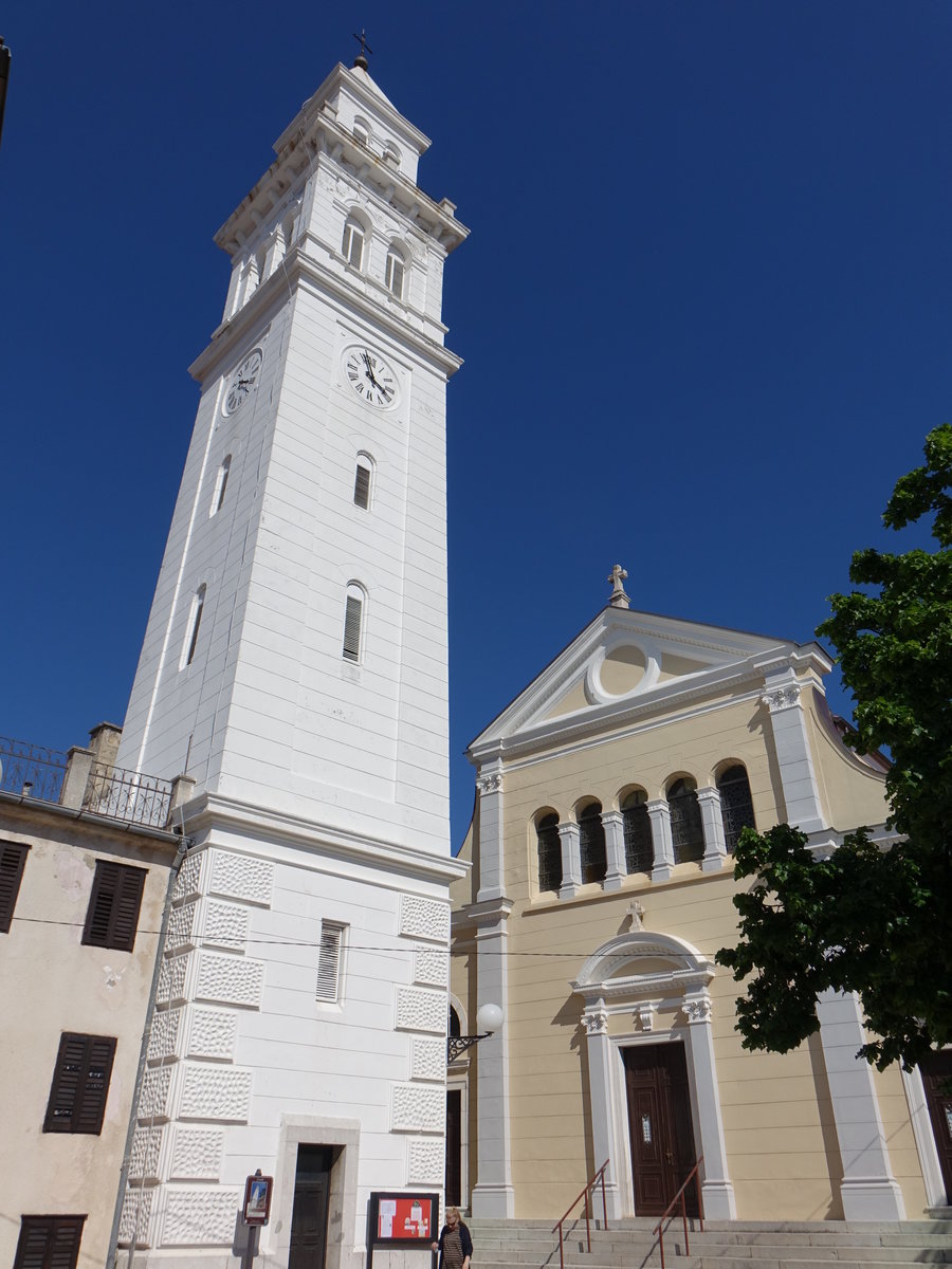 Novi Vinodolski, St. Fabian Kirche, erbaut von 1909 bis 1912 (30.04.2017)