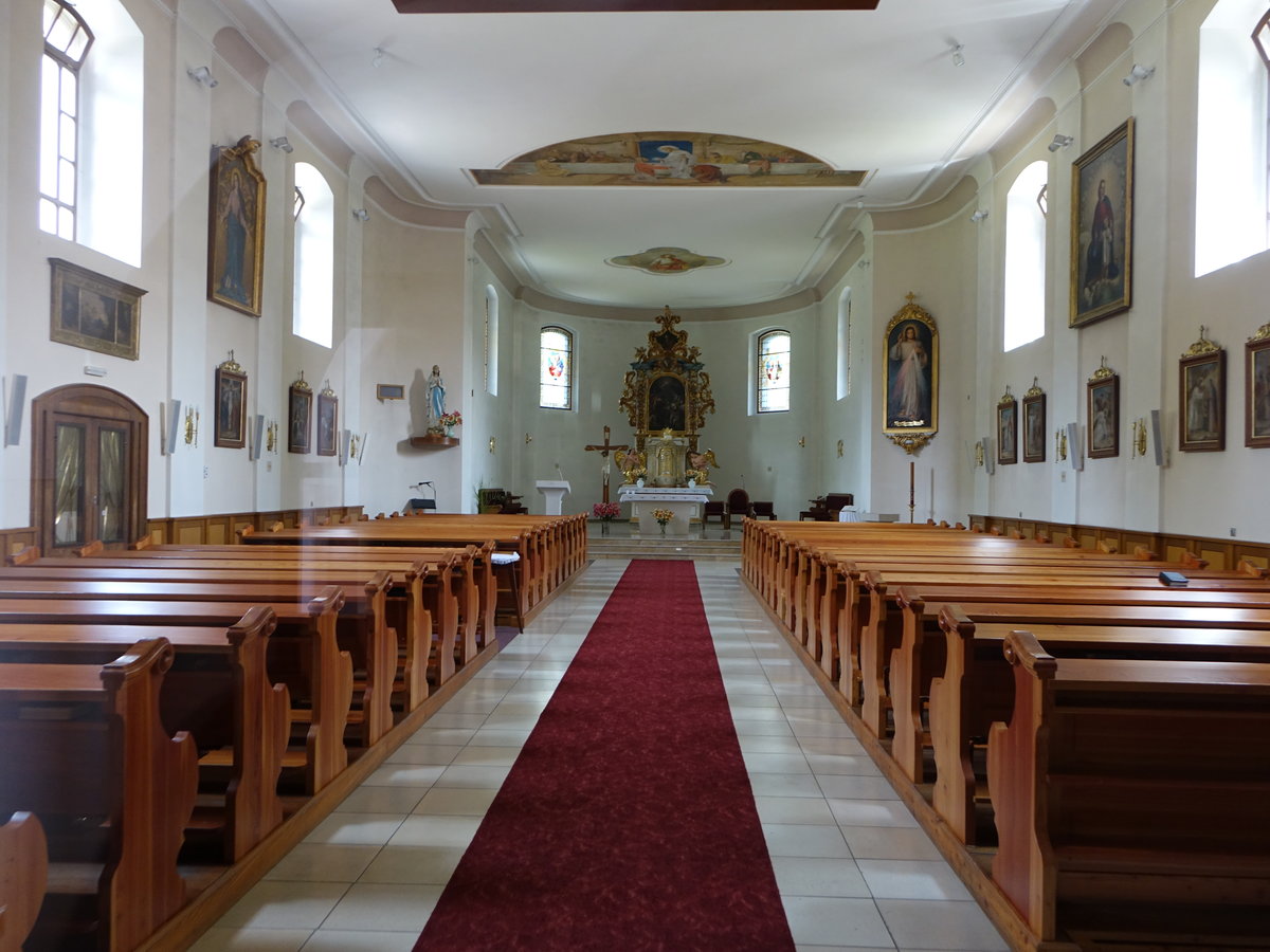 Novy Hrozenkov / Neu Hrosenkau, barocker Innenraum der St. Johannes Kirche (02.08.2020)