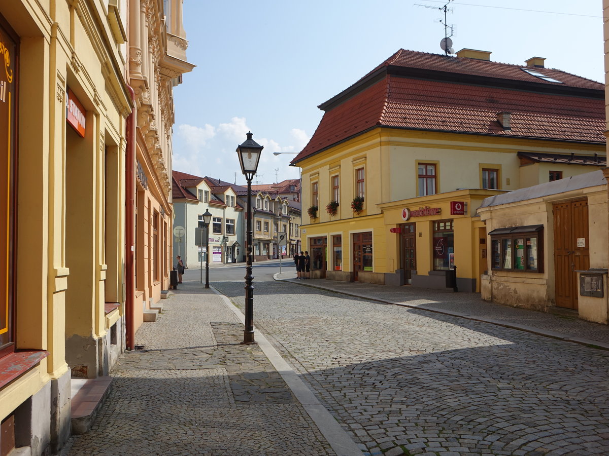 Novy Jicin / Neu Titschein, Gebude in der General Hlado Strae (31.08.2019)