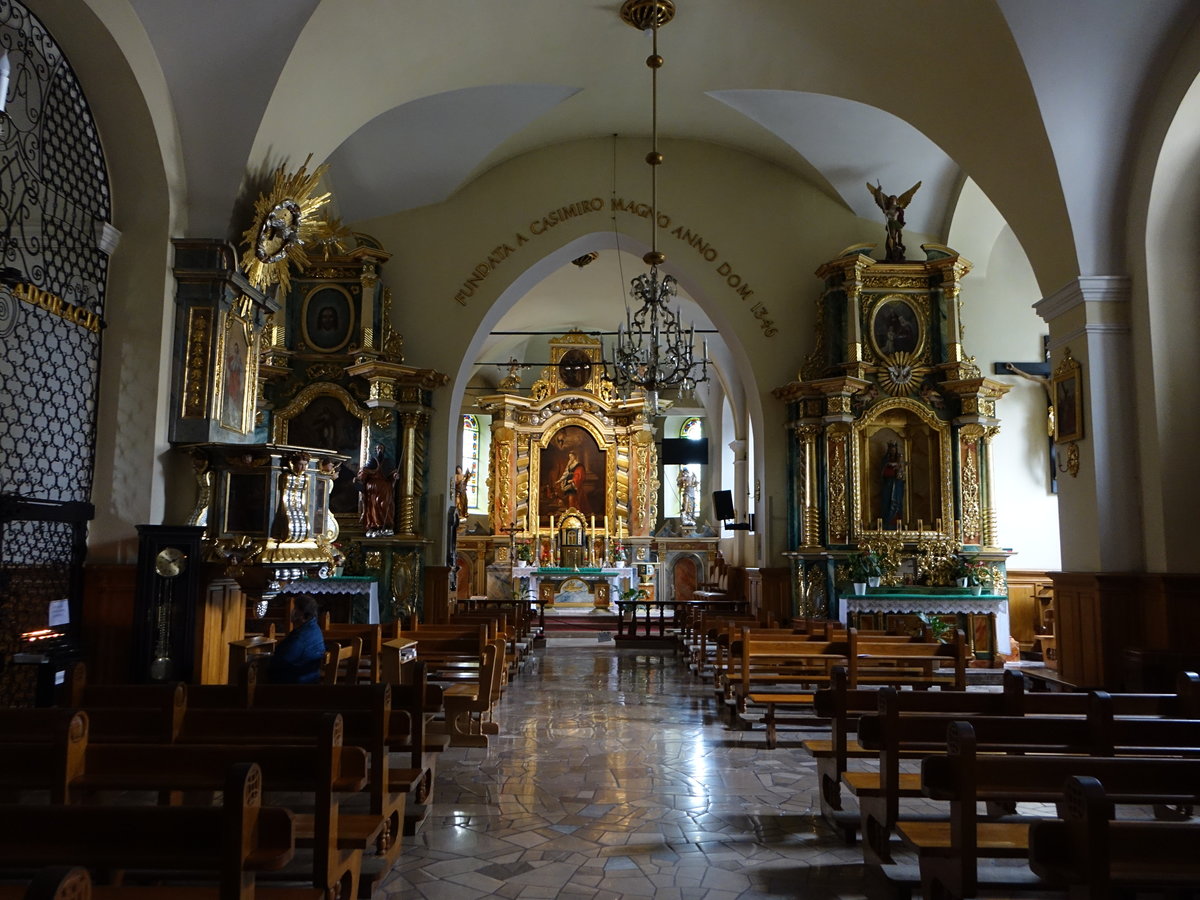 Novy Targ / Neumarkt, barocker Innenraum der St. Katharina Kirche (02.09.2020)