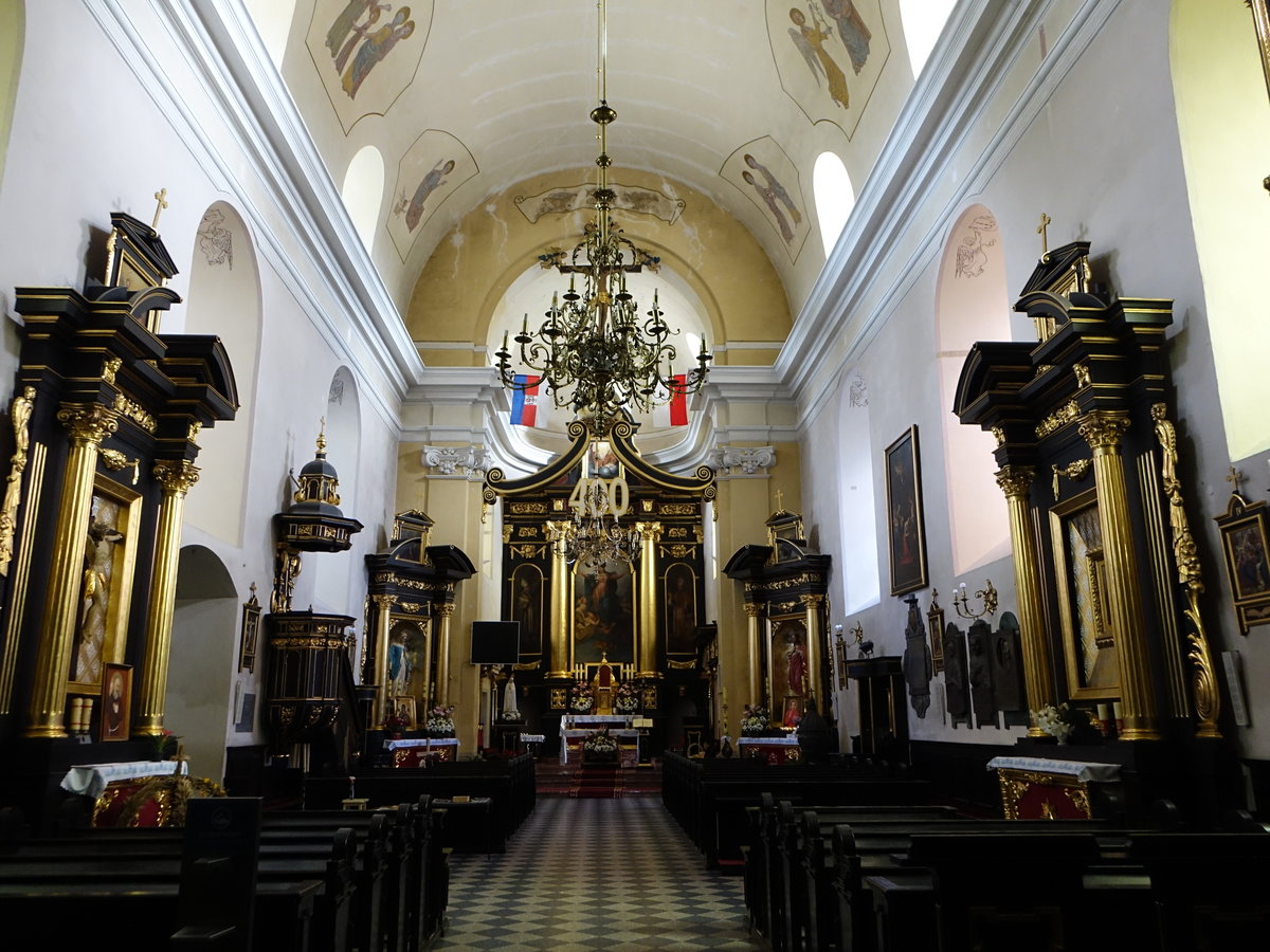 Nowy Wisnicz, barocker Innenraum der Maria Himmelfahrt Kirche (03.09.2020)