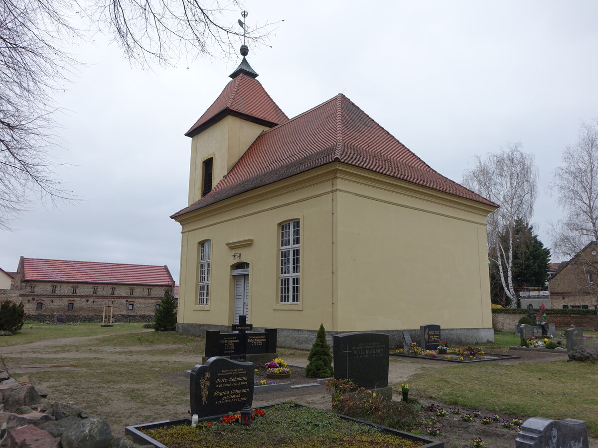 Nudow, evangelische Kirche, erbaut von 1733 bis 1734 (07.04.2026)