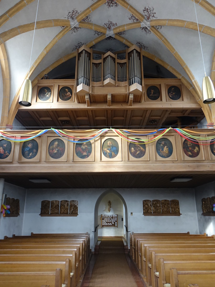 Nudorf, Orgelempore in der Pfarrkirche St. Laurentius (26.02.2017)
