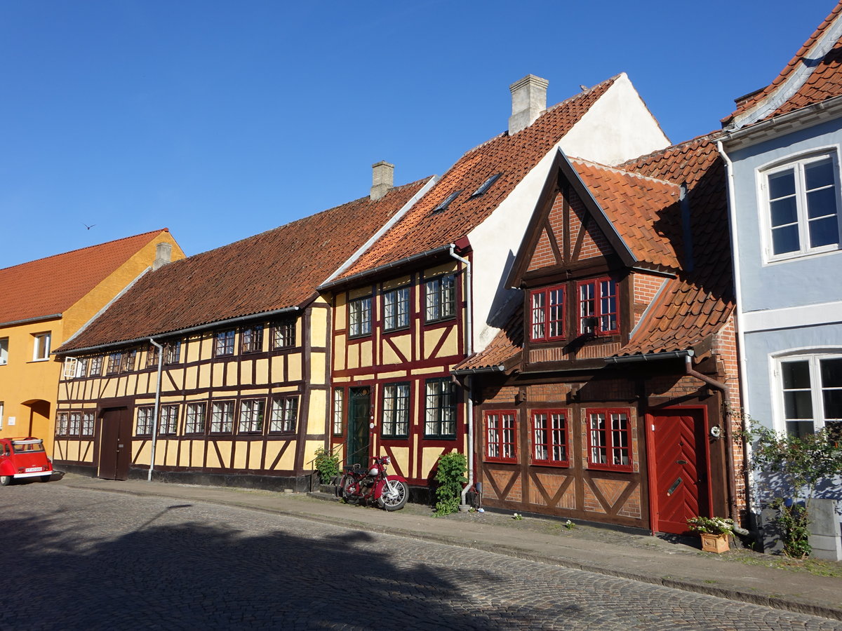 Nyborg, historische Fachwerkhuser in der Skippergade (05.06.2018)