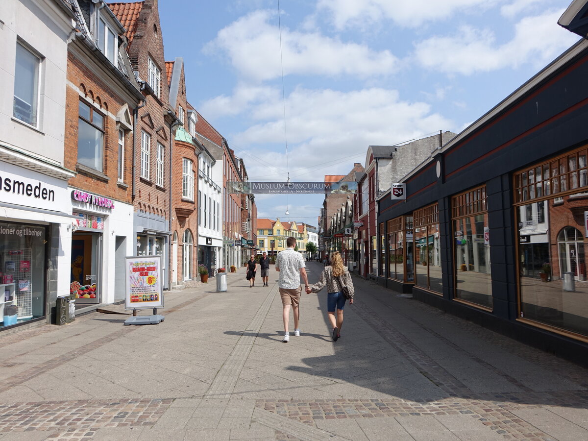 Nykobing, Huser in der Ostergagade in der Altstadt (18.07.2021)