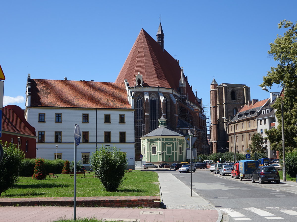 Nysa / Neisse, Kanonia Haus und St. Jakobus Kirche am Plac Ldinghausen (01.07.2020)