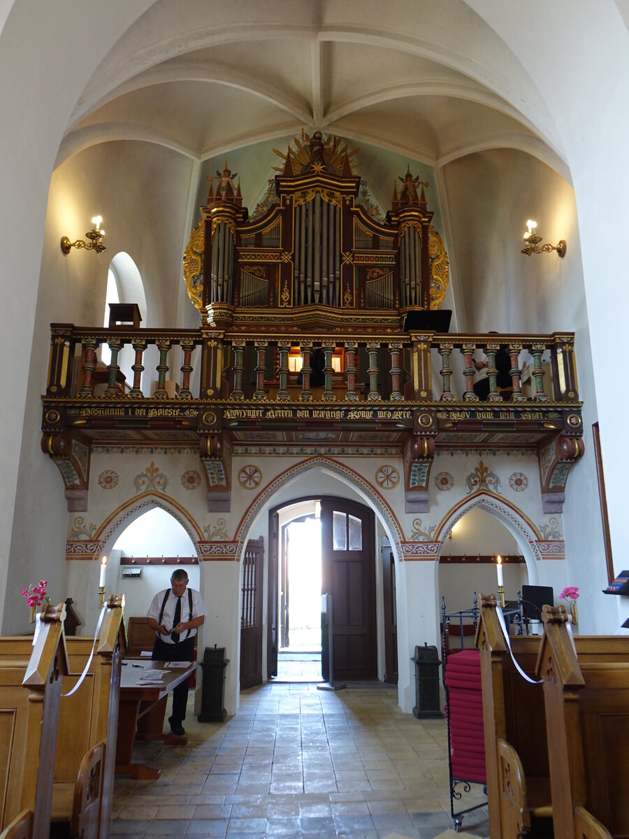 Nysted, Orgelempore in der evangelischen Stadtkirche (18.07.2021)