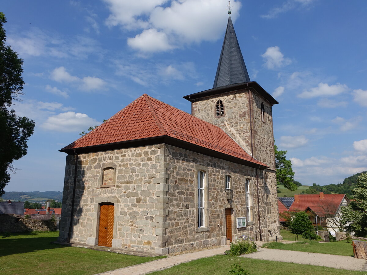 Oberellenbach, evangelische Wehrkirche, erbaut 1845 (04.06.2022)