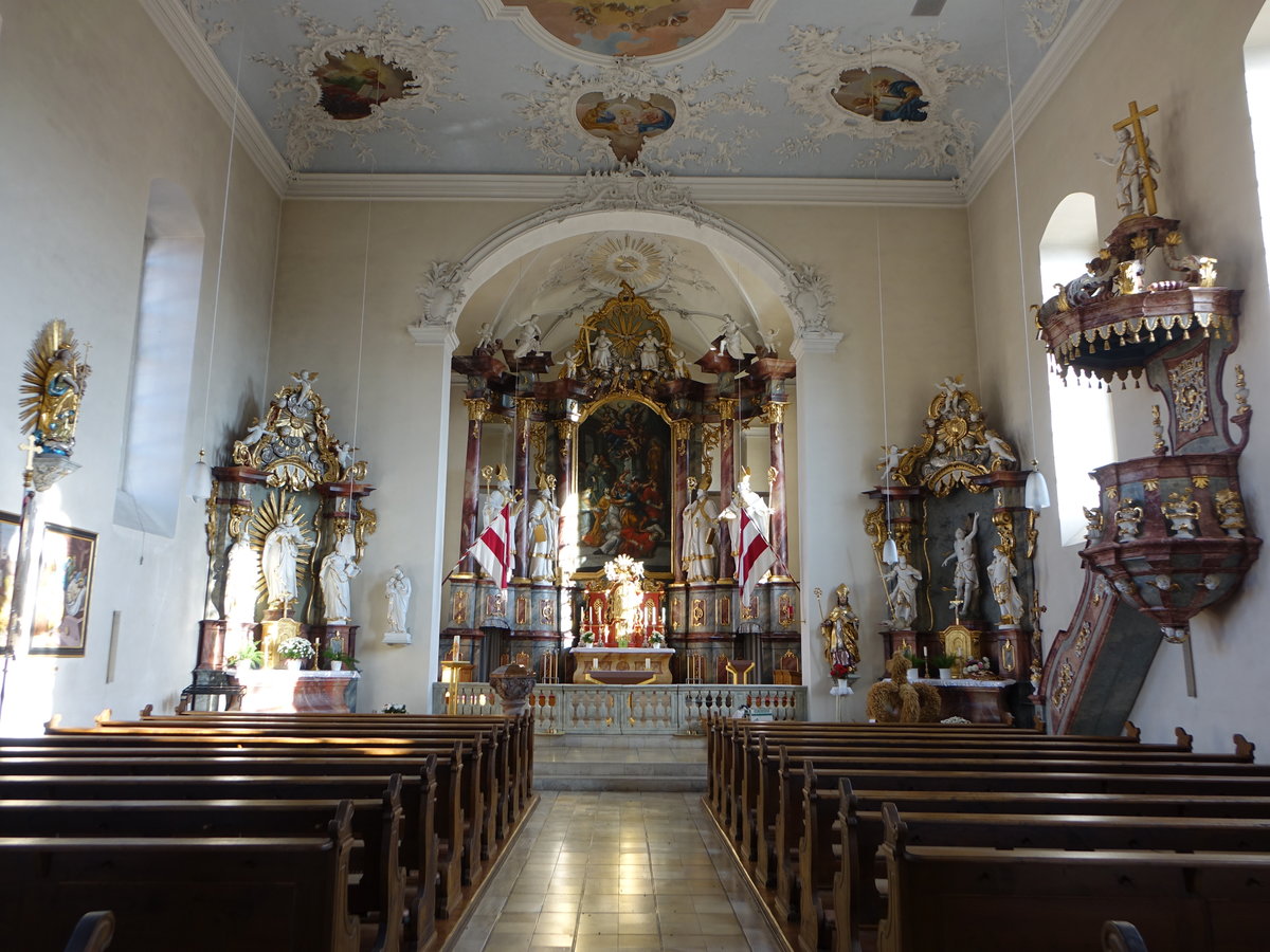 Oberelsbach, Altre und Kanzel in der kath. St. Kilian Kirche (16.10.2018)