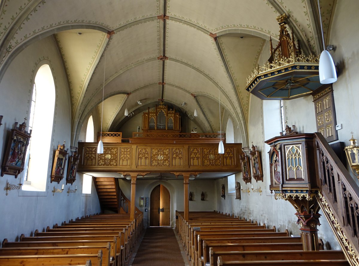 Obergrafendorf, Orgelempore in der Pfarrkirche St. Stephan (20.11.2016)