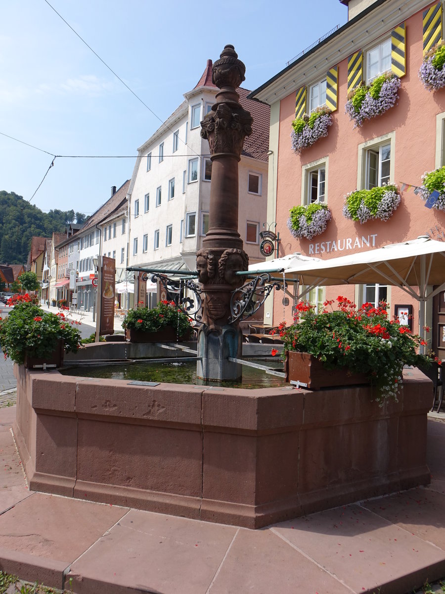 Oberndorf, Brunnen von 1617 an der Hauptstrae (19.08.2018)