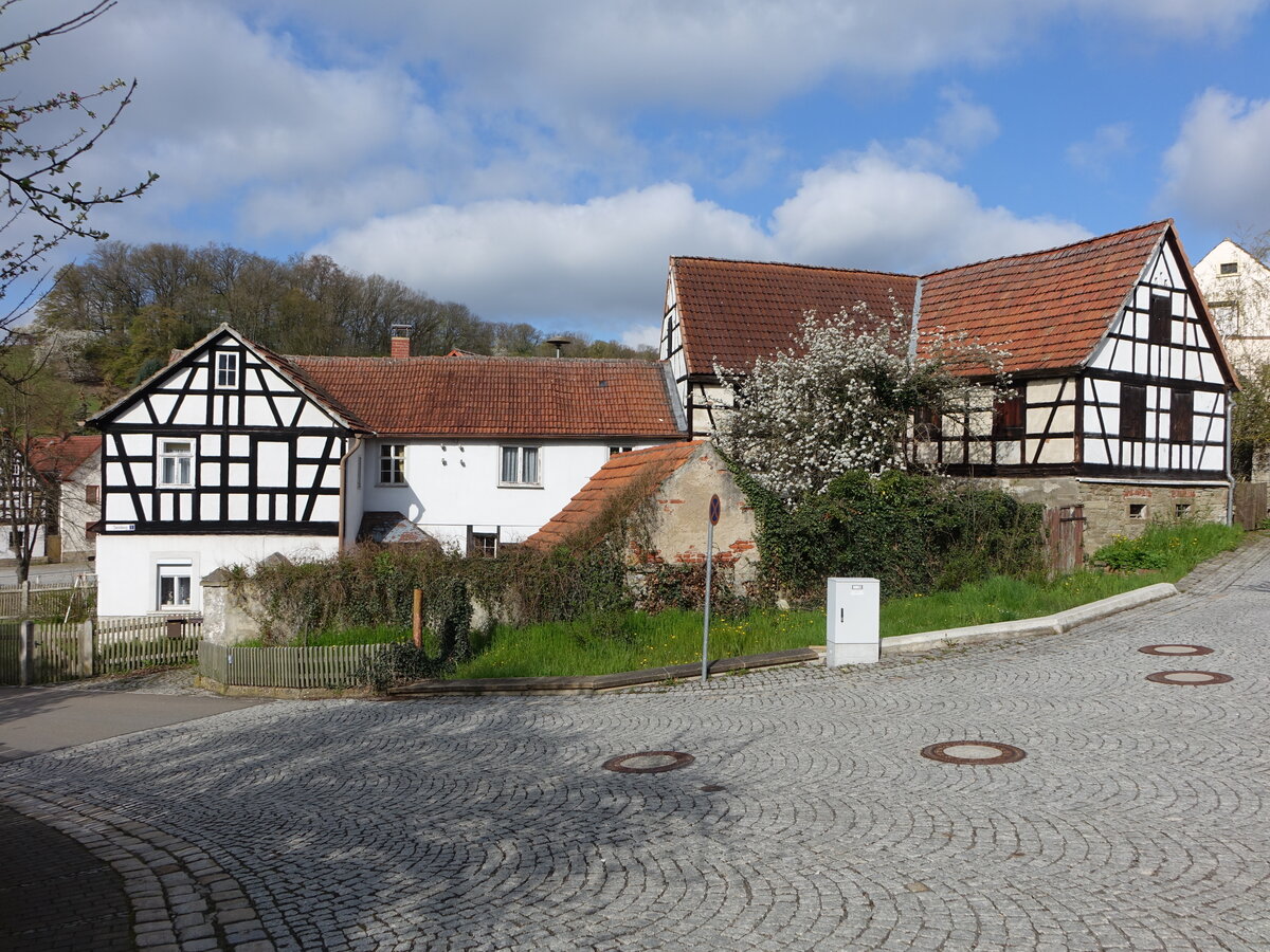 Oberndorf, Fachwerkhuser am Schulberg (30.04.2023)