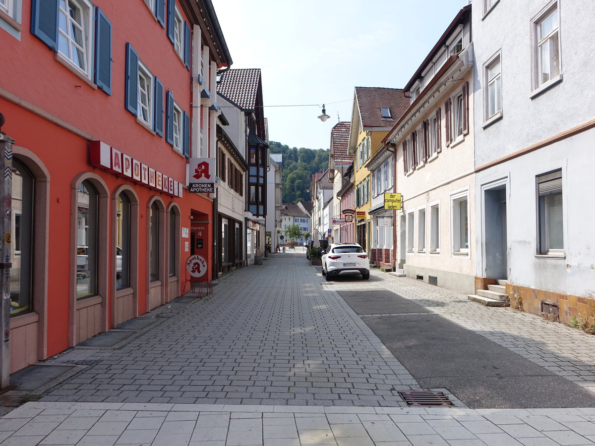 Oberndorf, Huser in hinteren Kirchgasse in der Altstadt (19.08.2018)