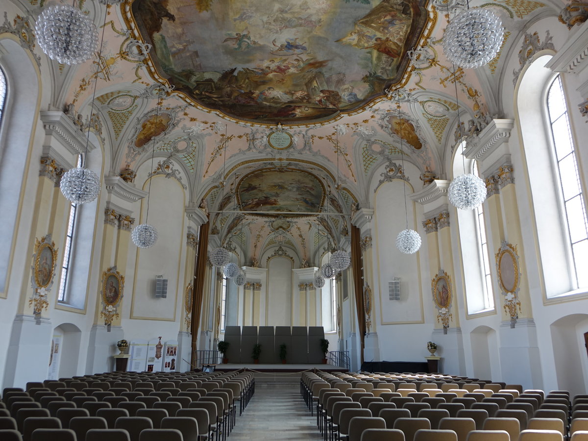 Oberndorf, Innenraum der Augustinerkirche, erbaut von 1772 bis 1779 von Christian Grobayer (19.08.2018)