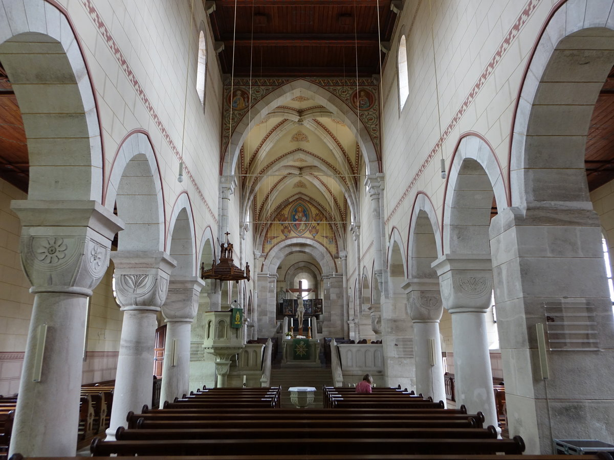 Oberstenfeld, Innenraum der Ev. Stiftskirche St. Johannes (24.06.2018)
