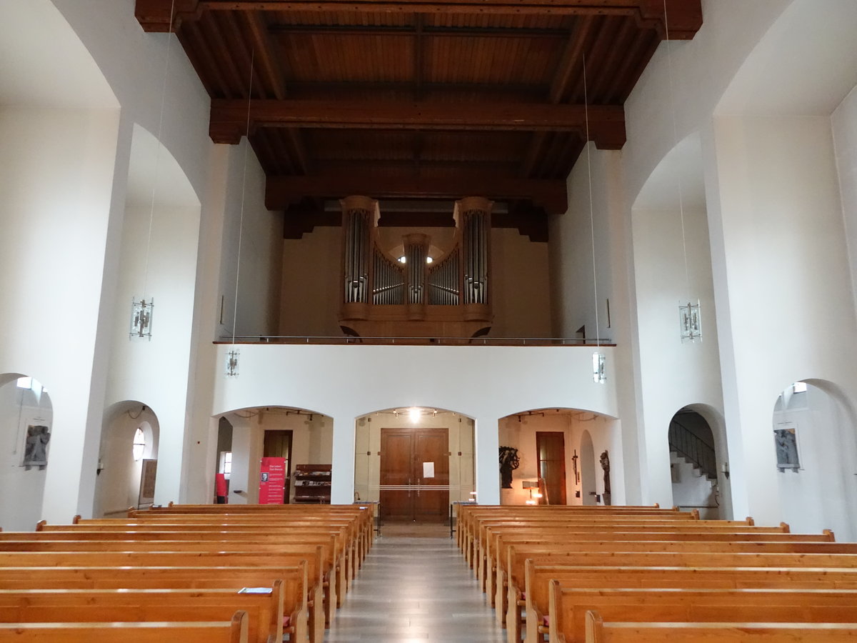 Obertrkheim, Orgelempore in der kath. Pfarrkirche St. Franziskus (03.02.2019)